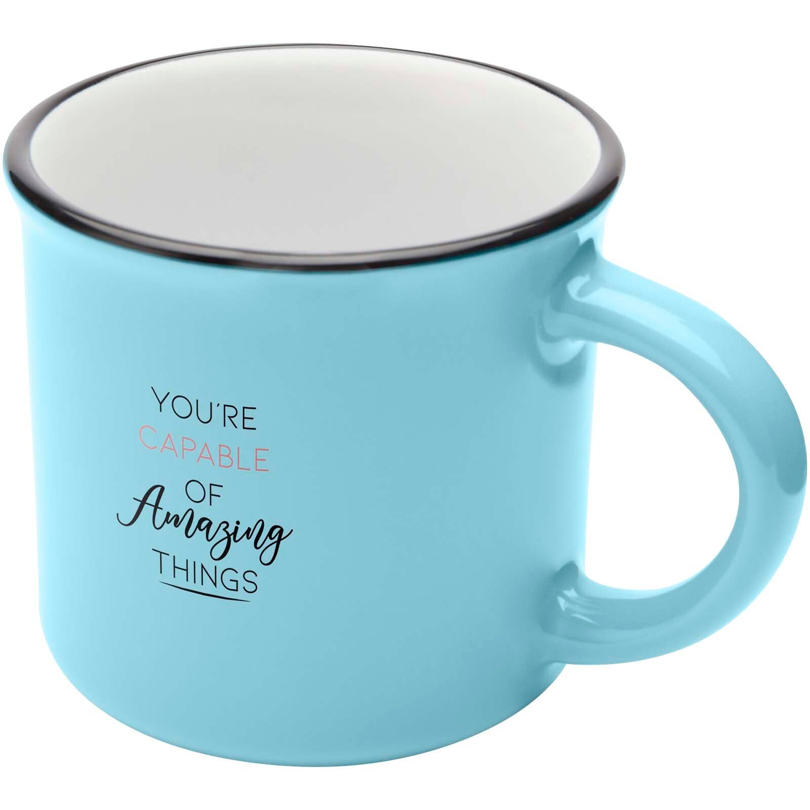 Bari Keramiktasse 240 ml mit glänzender Oberfläche - riffblau-528