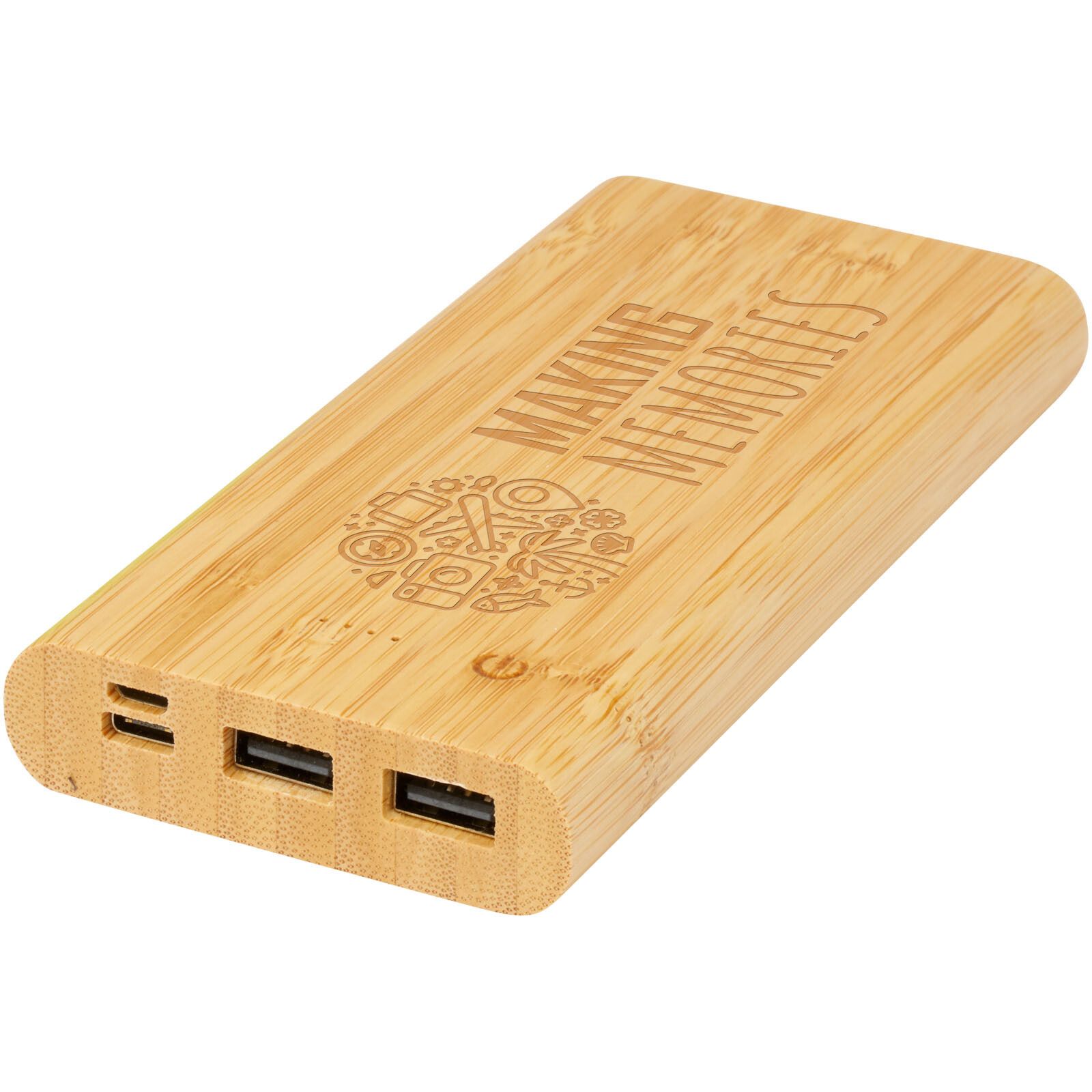 Tulda 10.000 mAh Powerbank aus Bambus - natur-133