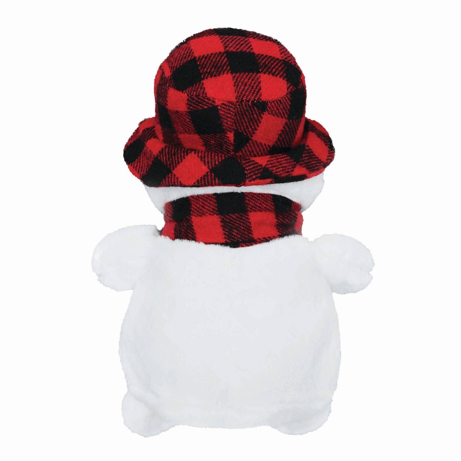 Plüsch-Schneemann JOHANN - rot - weiß-445