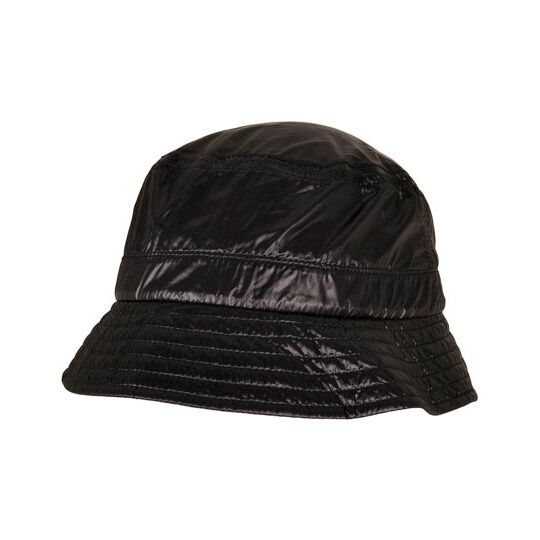 Light Nylon Bucket Hat - black-152