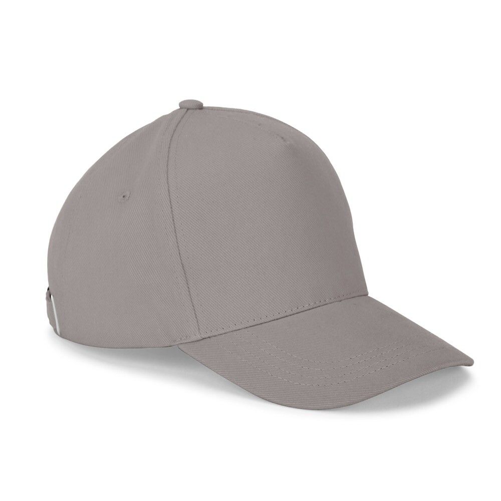 ASHTON Kappe aus 100% Baumwolle (260gsm) mit 5 Segmenten - hellgrau-844