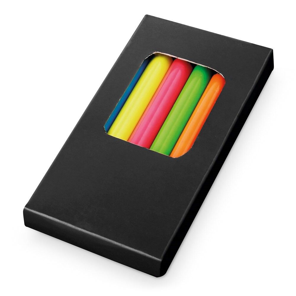 MEMLING Bleistiftbox mit 6 Buntstiften - schwarz-784