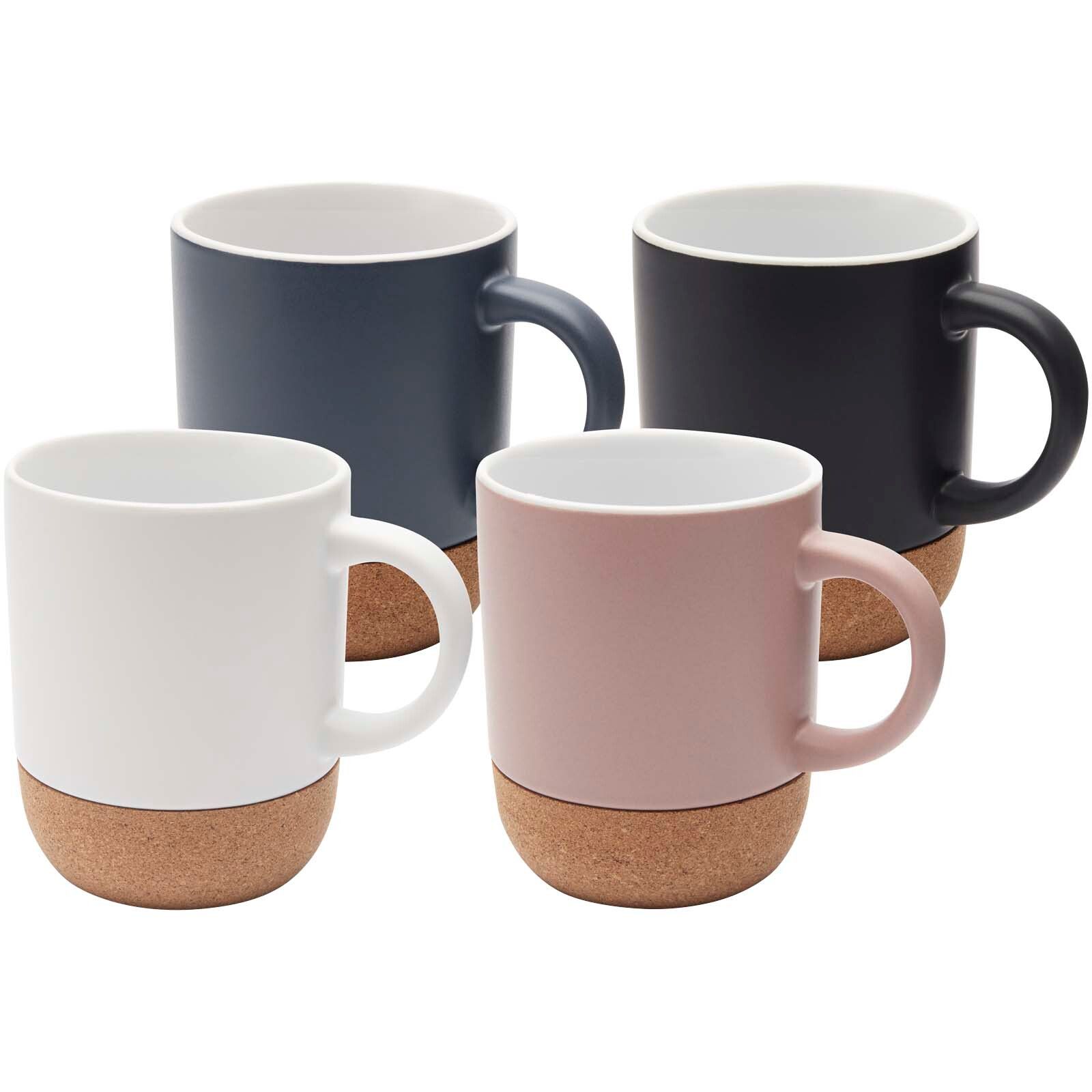 Billie 300 ml Keramiktasse mit Korkdetails  - altrosa-789