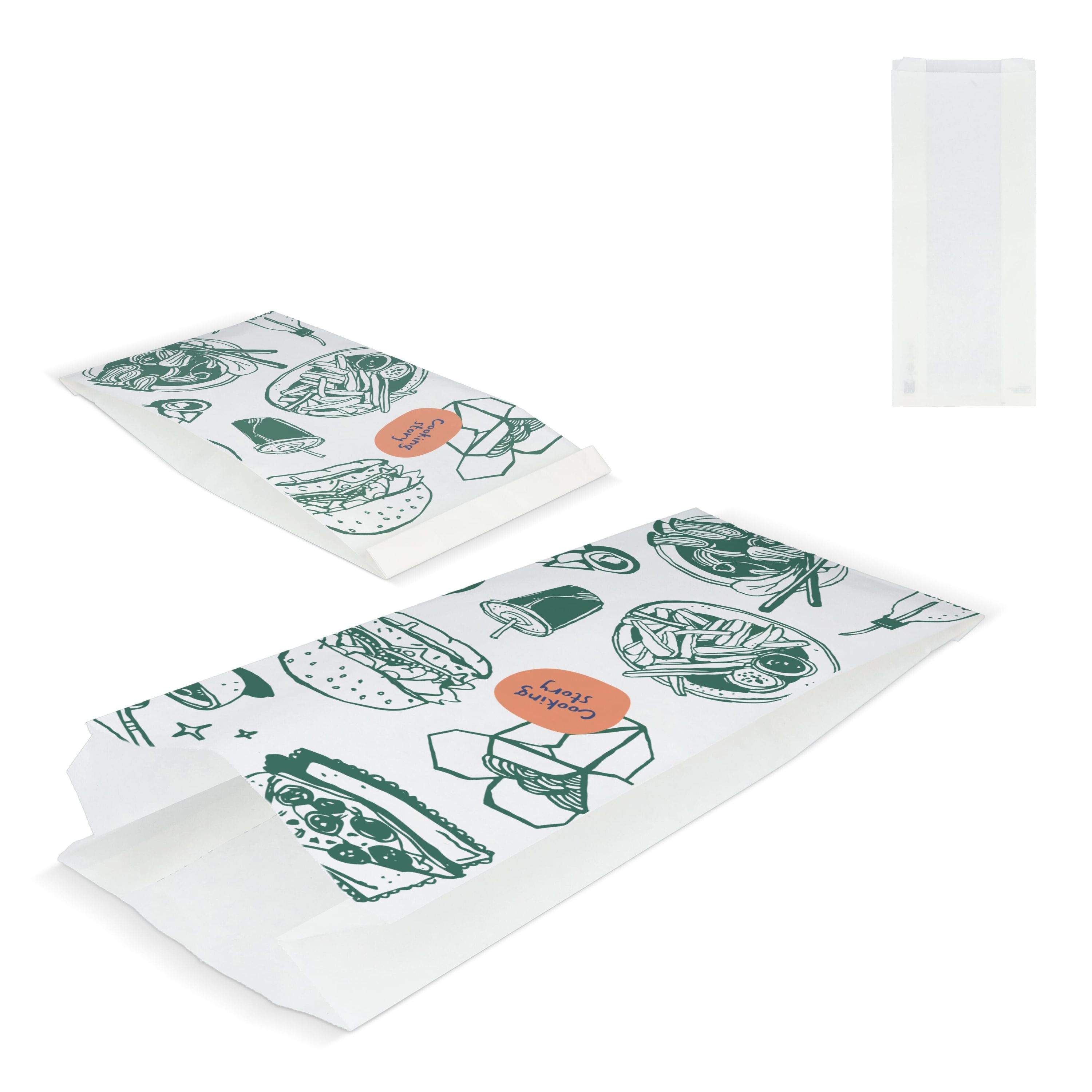 Papiertüte 50g/m² 14 x 6 x 27cm - weiss-898