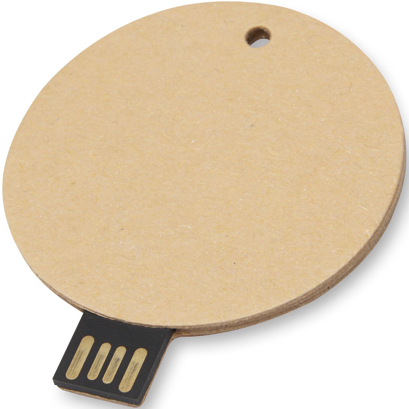 USB-Stick 2.0 rund aus recyceltem Papier - Kraftpapier - 1 GB-829