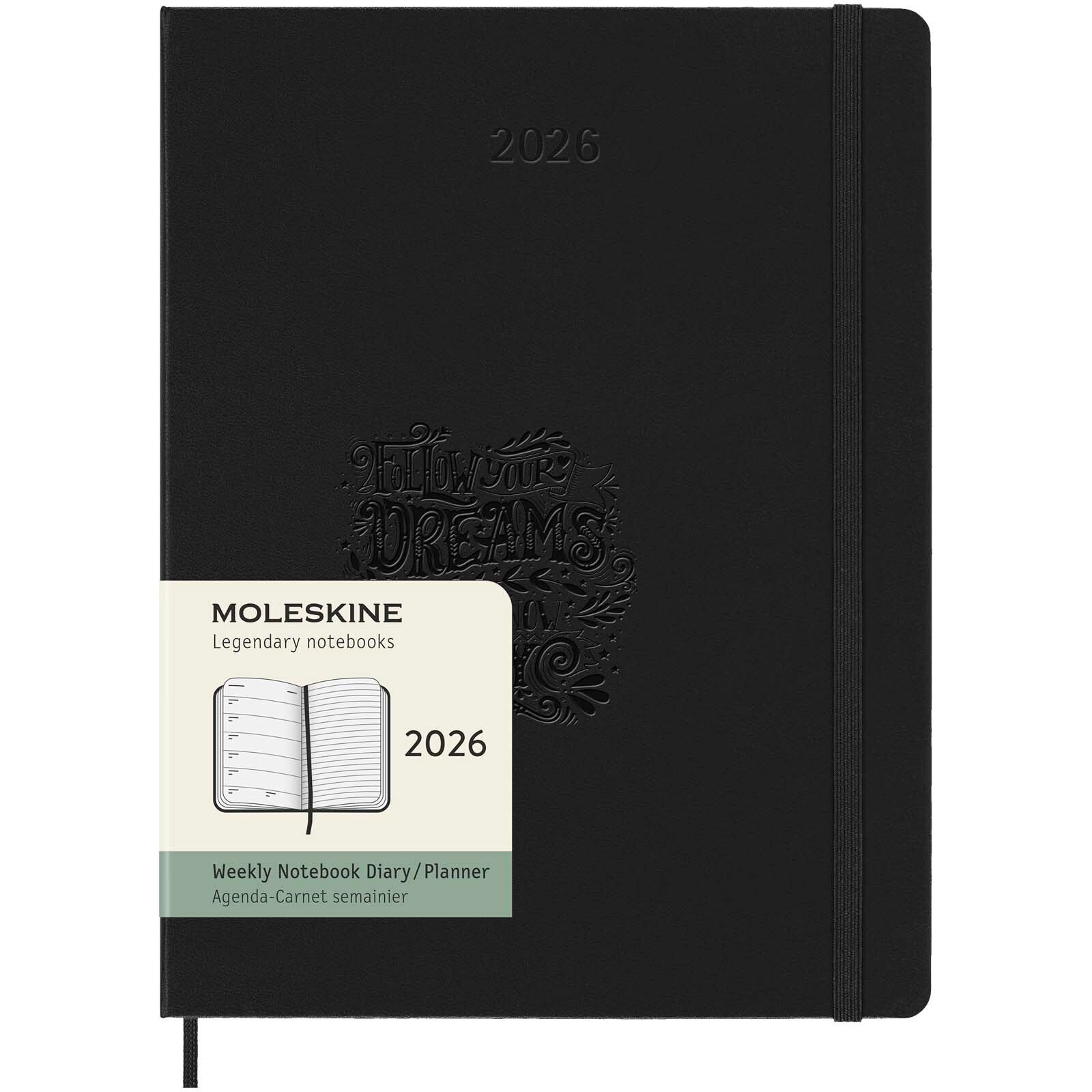 Moleskine Hardcover 12 Monate Wochenkalender XL - schwarz-4