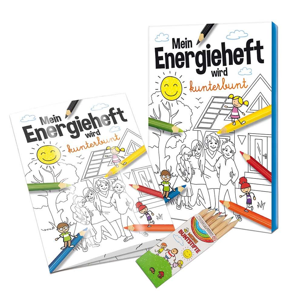Malbuch / Mal-Set A6 - Energie - Malset mit 1-c Logoeindruck-113