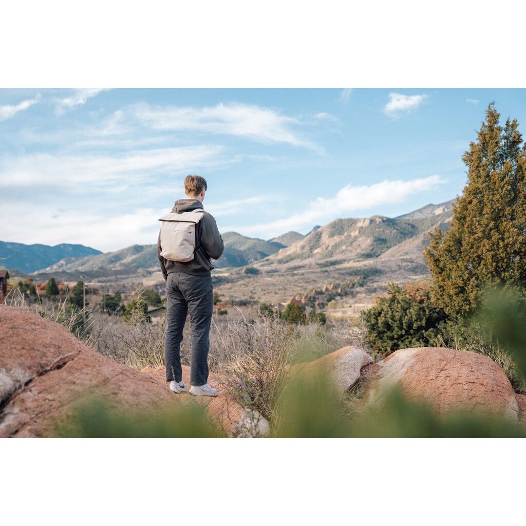 Dillon AWARE™ RPET faltbarer Lightweight-Rucksack - off white-721