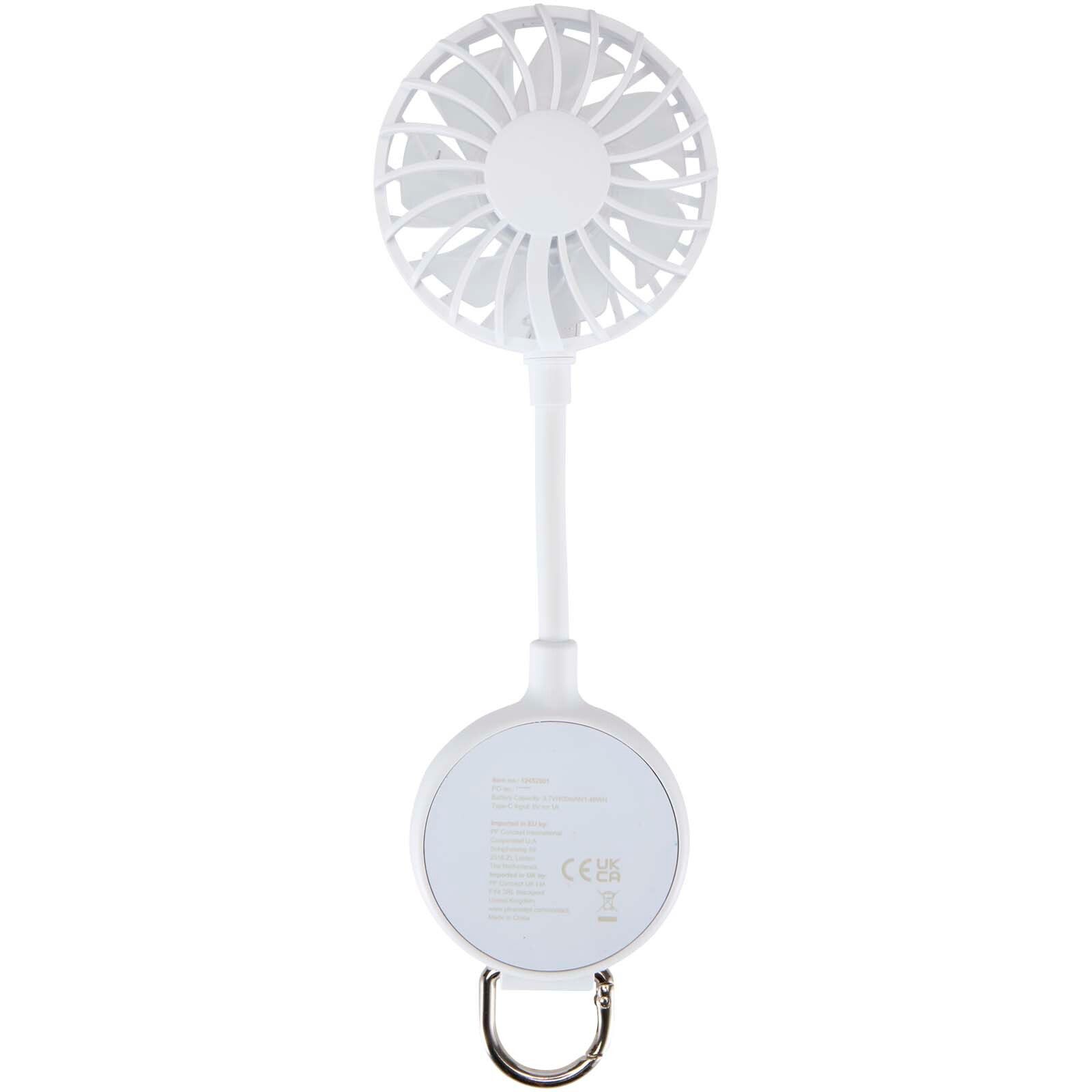 Ventio Magnetischer, tragbarer Ventilator aus recyceltem Kunststoff - weiss-352