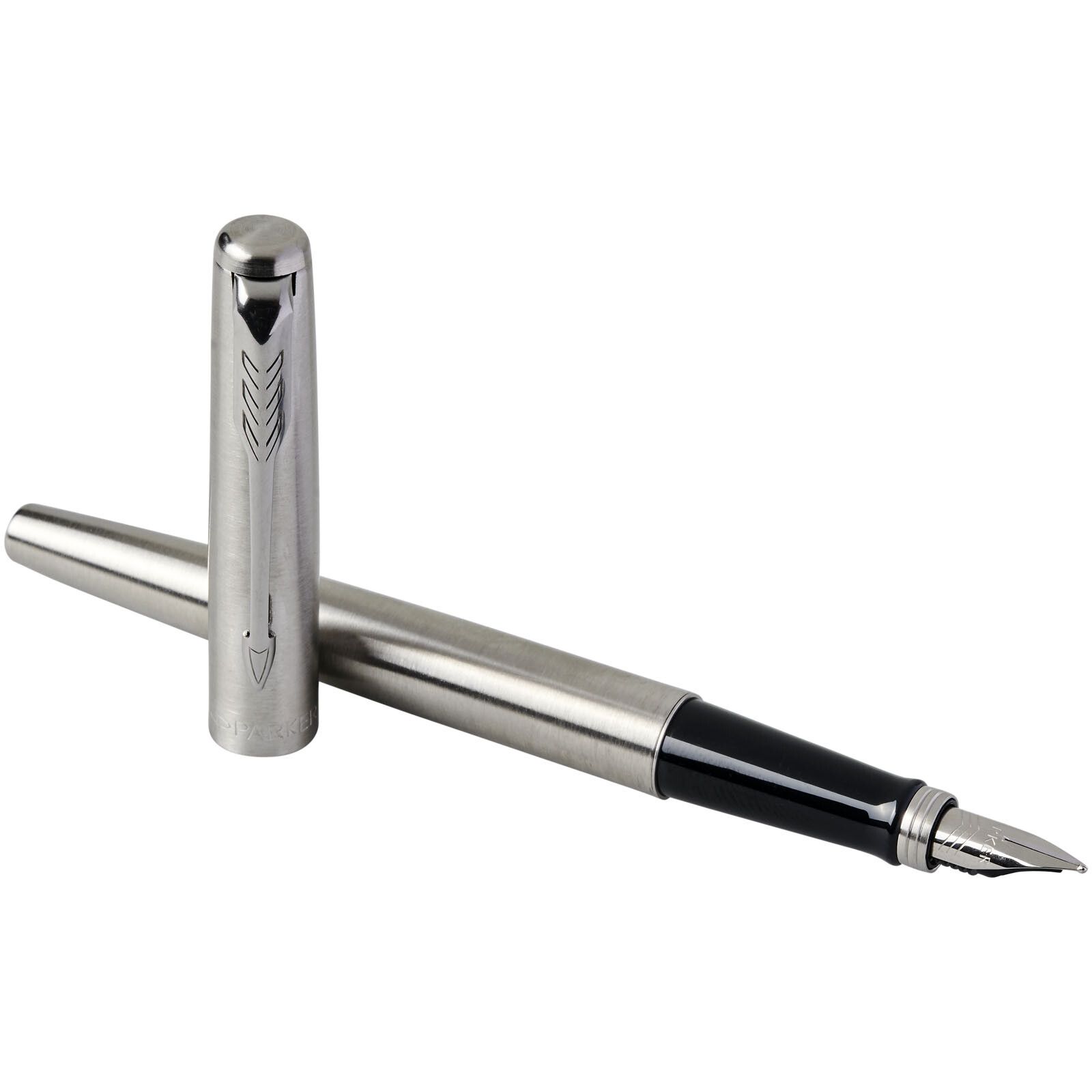 Parker Jotter Füllfederhalter Edelstahl (blaue Mine) - edelstahl grau -  chrom-657