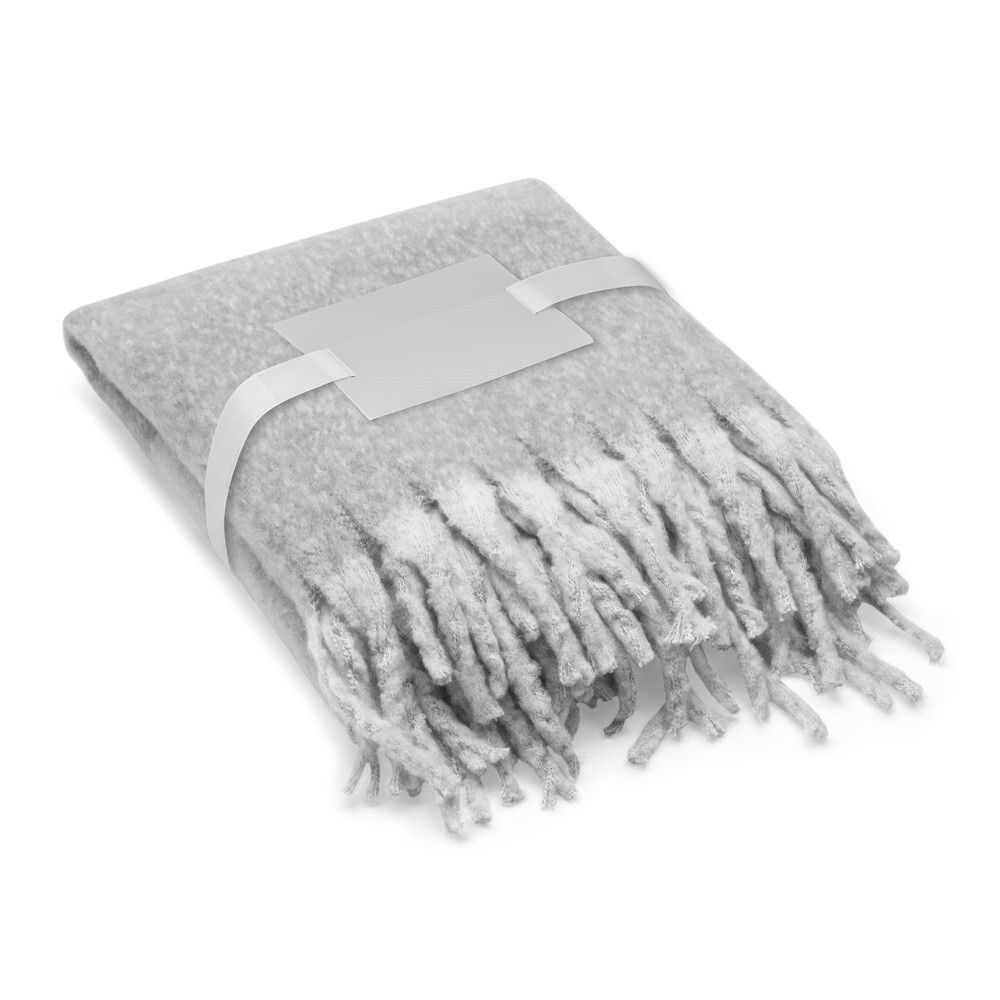 COMFY Decke aus recyceltem Polyester rPET 300 g/m², Mohair-Feeling - grau-733