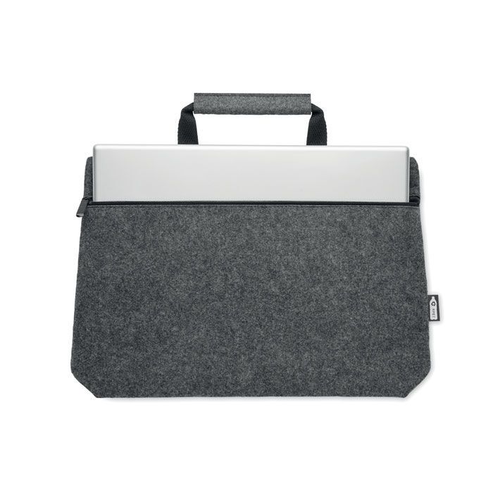 Laptop Tasche RPET-Filz TAPLA - steingrau-773