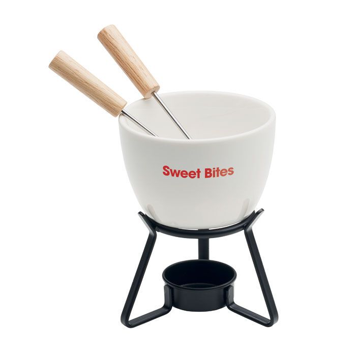 Keramik-Fondue-Set 240 ml KASE - weiß-293
