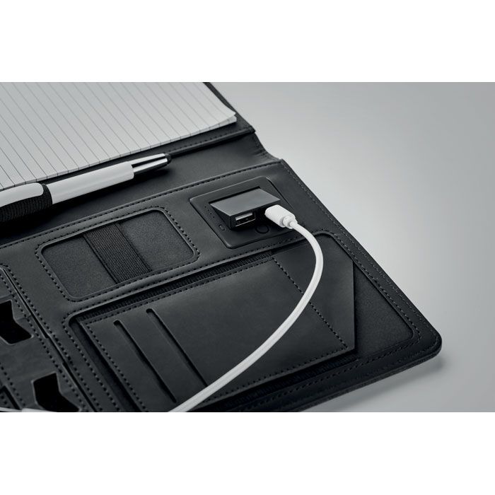 DIN A5 Portfolio & Powerbank POWERNOTY - schwarz-284