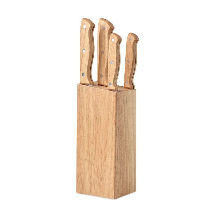 Messerblock 5-teilig GOURMET - holz-537