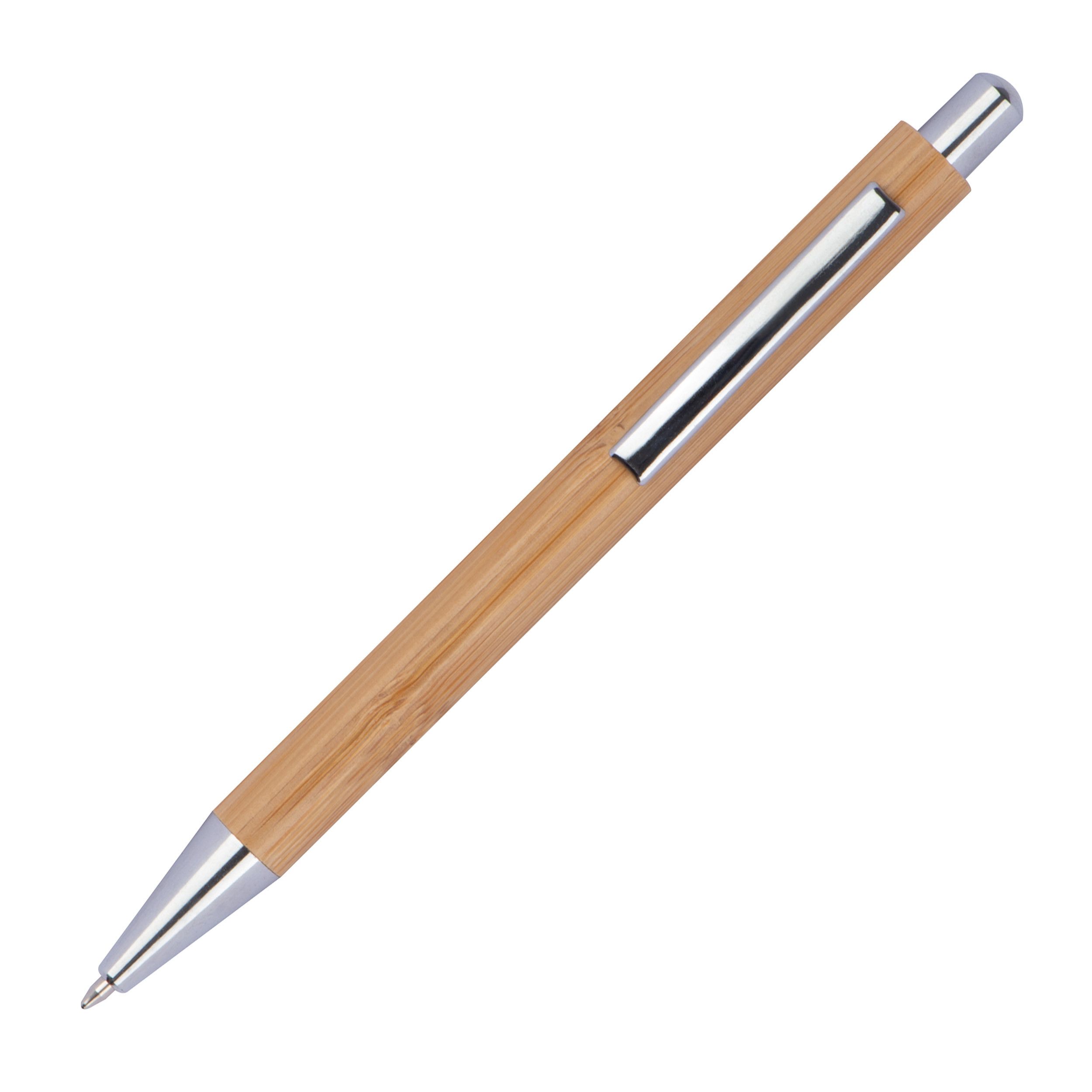 Schreibset aus Bambus - beige-80
