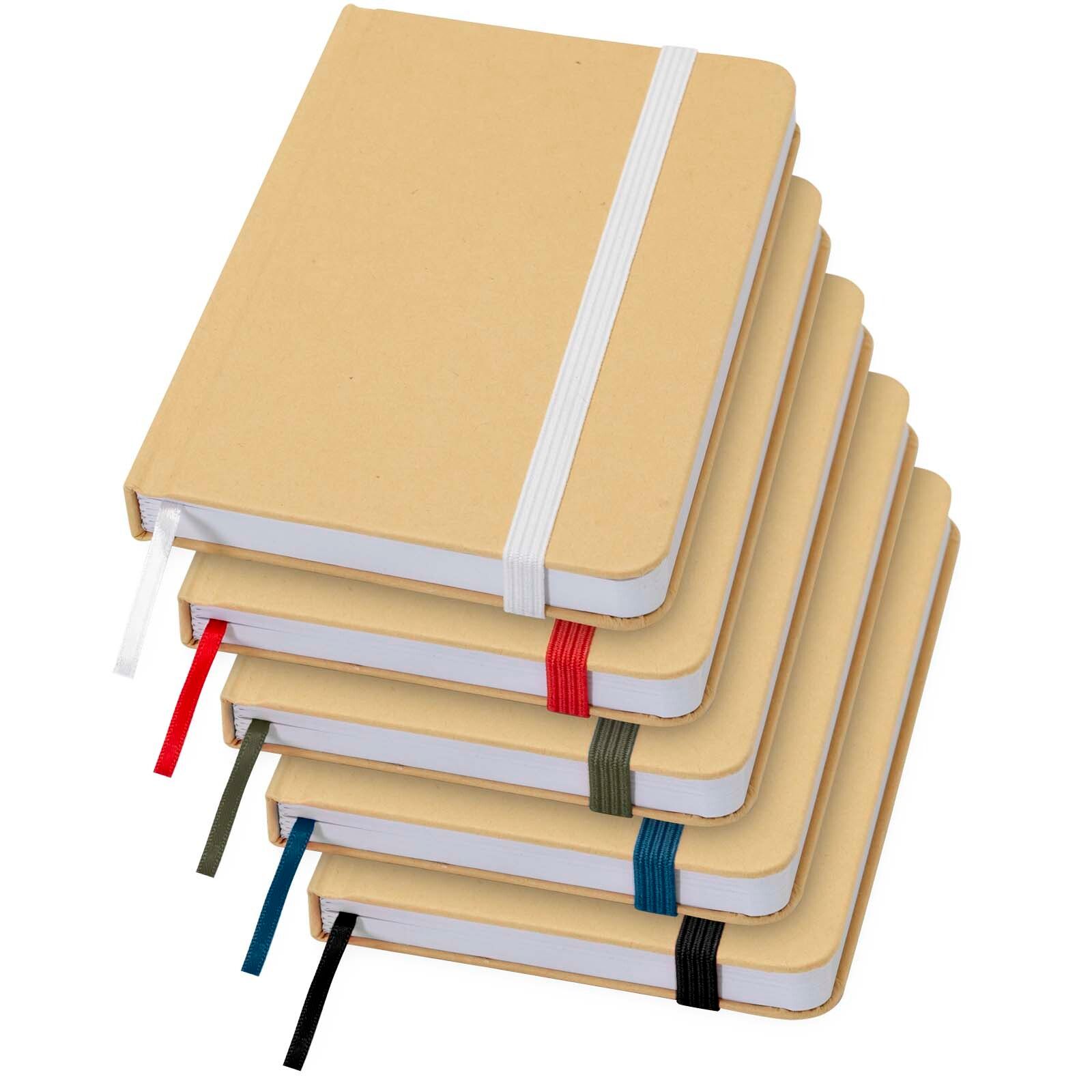 Reed A6 Hardcover Notizbuch, blanko, aus recyceltem Material - schwarz-968