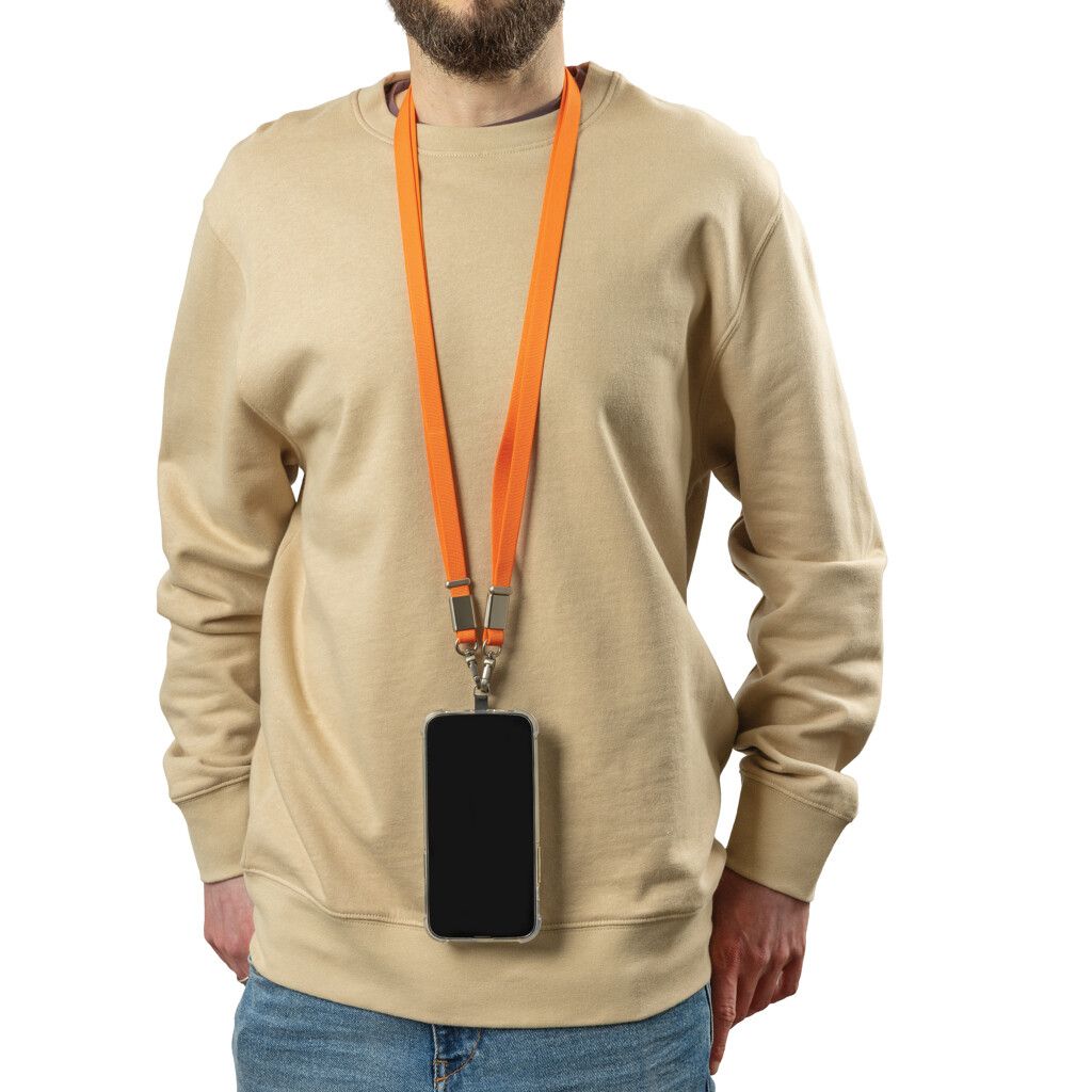 Nivo Crossbody-Handyband aus RCS recyceltem PET - orange-571
