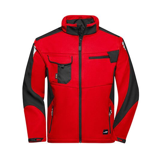 Workwear Softshell Jacket -STRONG- - red - black-727