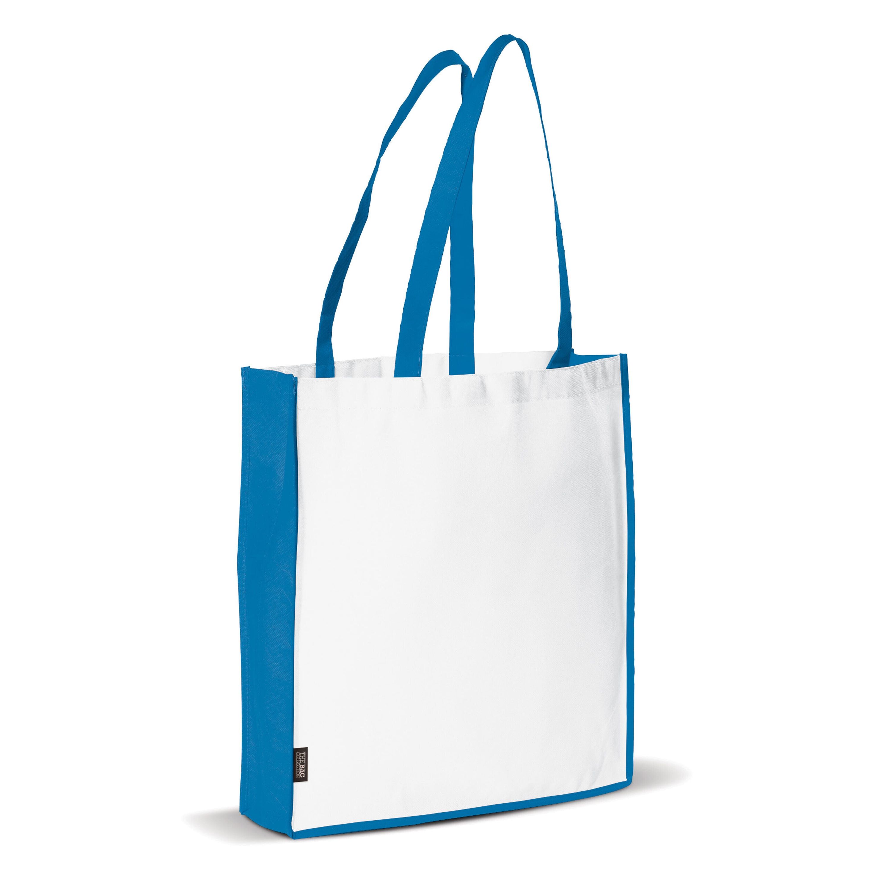 Tragetasche Non-Woven 75g/m² - weiss  -  blau-981