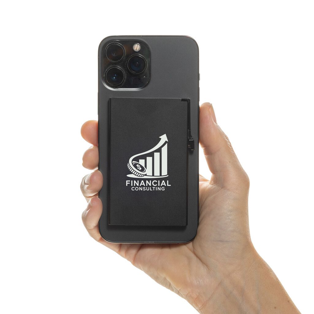 Magnetischer RFID-Kartenhalter aus Aluminium für Smartphones - schwarz-281