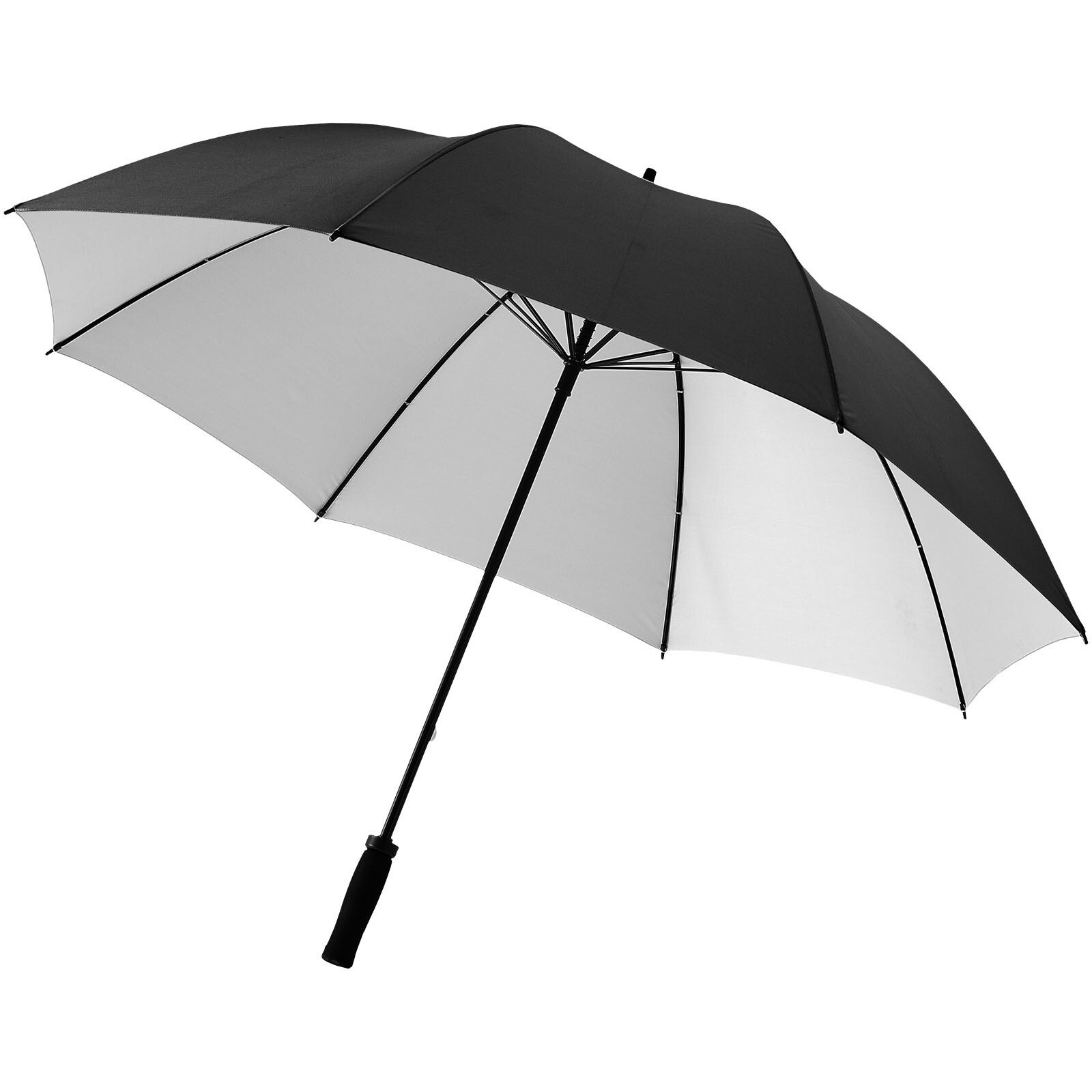 Yfke 30" Golfschirm mit EVA Kunststofffgriff - schwarz -  silber-995