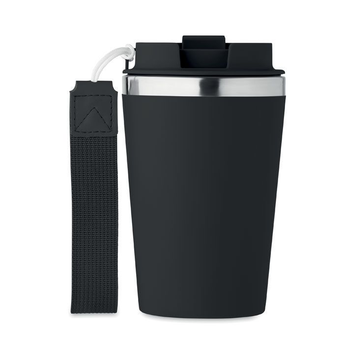 Doppelwandiger Trinkbecher 350 ml TOPAZ - schwarz-142
