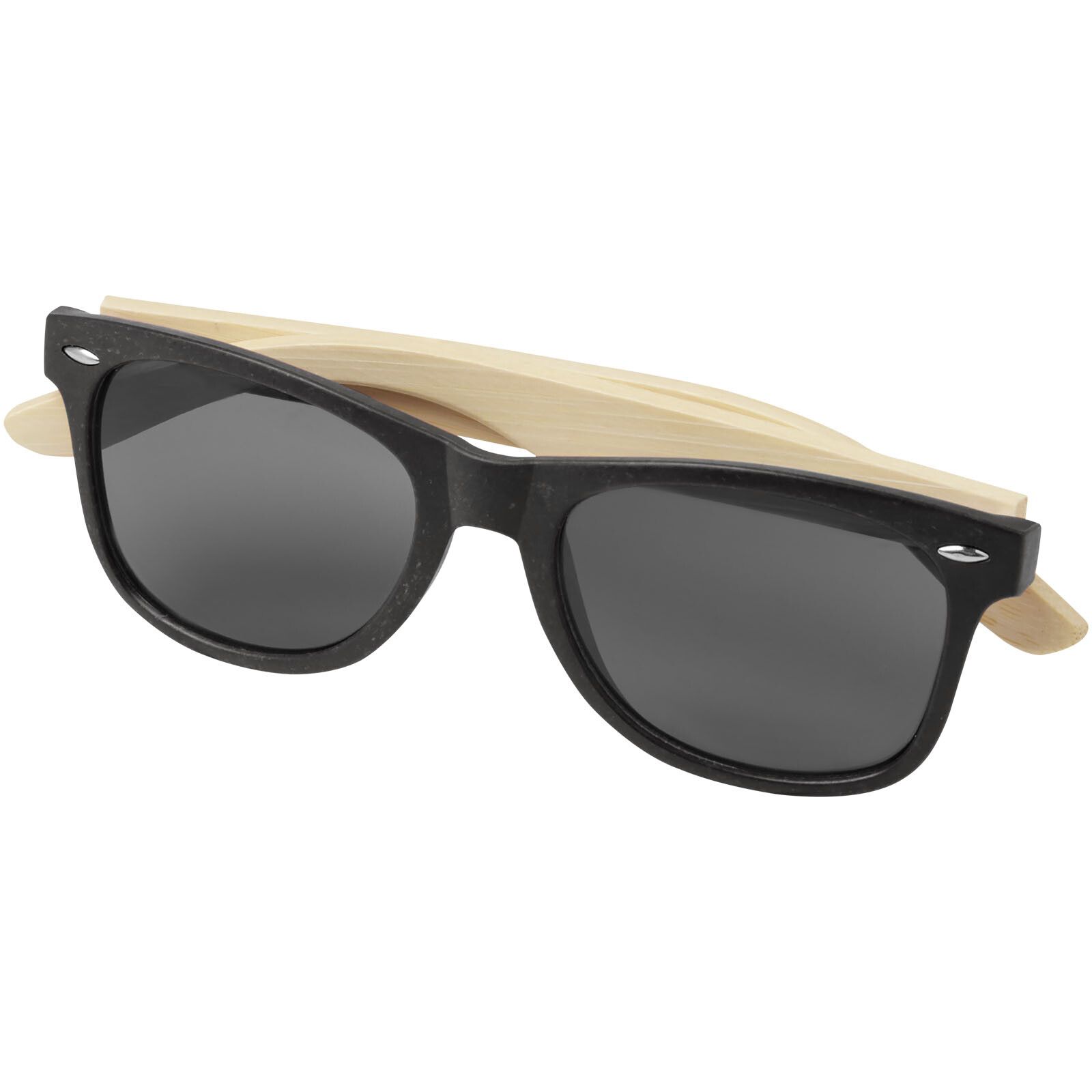 Sun Ray Bambus Sonnenbrille - schwarz-877