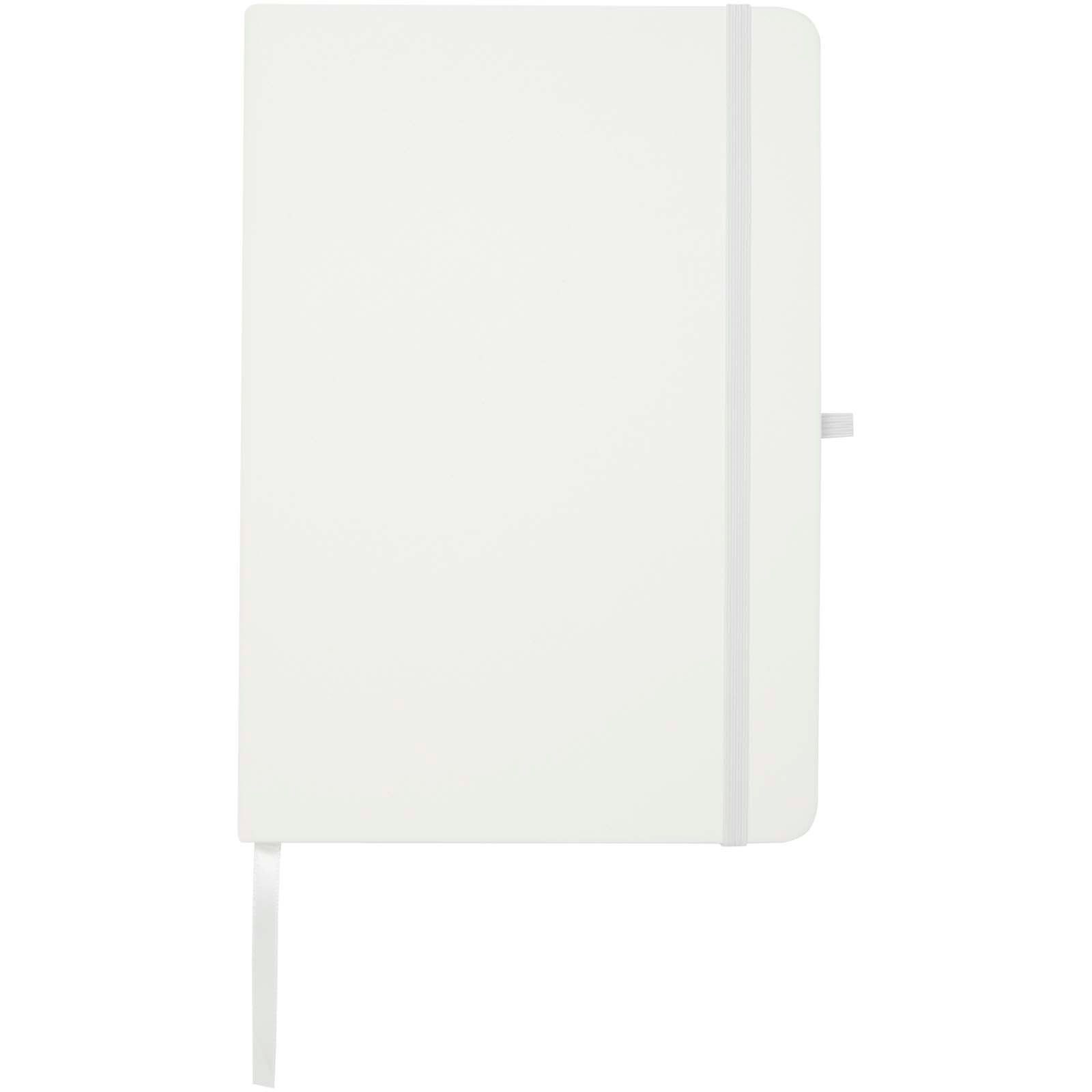 Teak A5 Hardcover Notizbuch, liniert, aus recyceltem Material - weiss-369