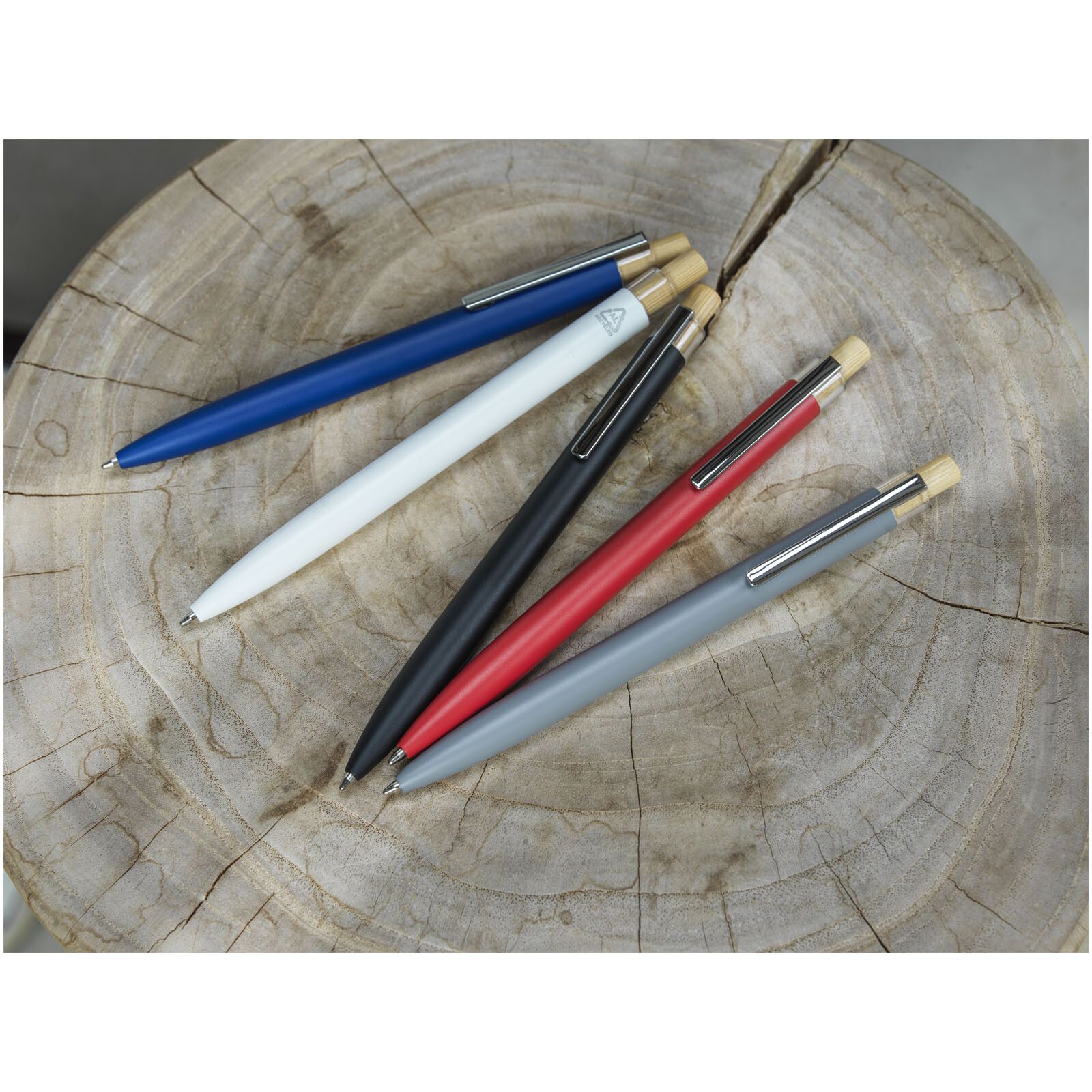 Nooshin Kugelschreiber aus recyceltem Aluminium (schwarze Mine) - rot-486