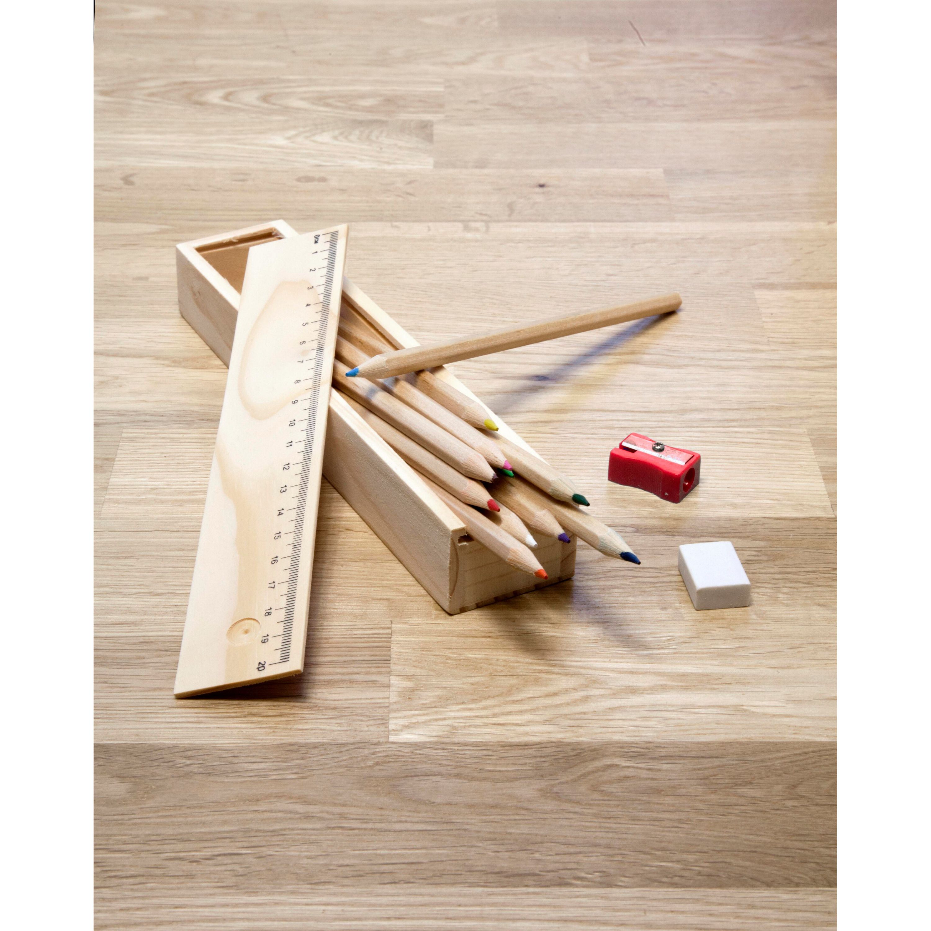 Buntstifte 12er Setin Holzbox Carmelita - braun-750