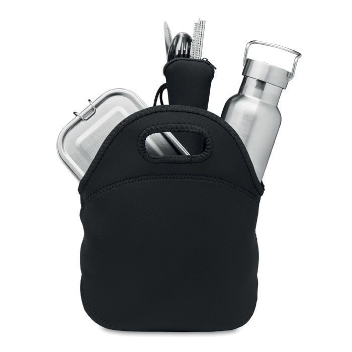Lunch-Set Edelstahl ILY - schwarz-210