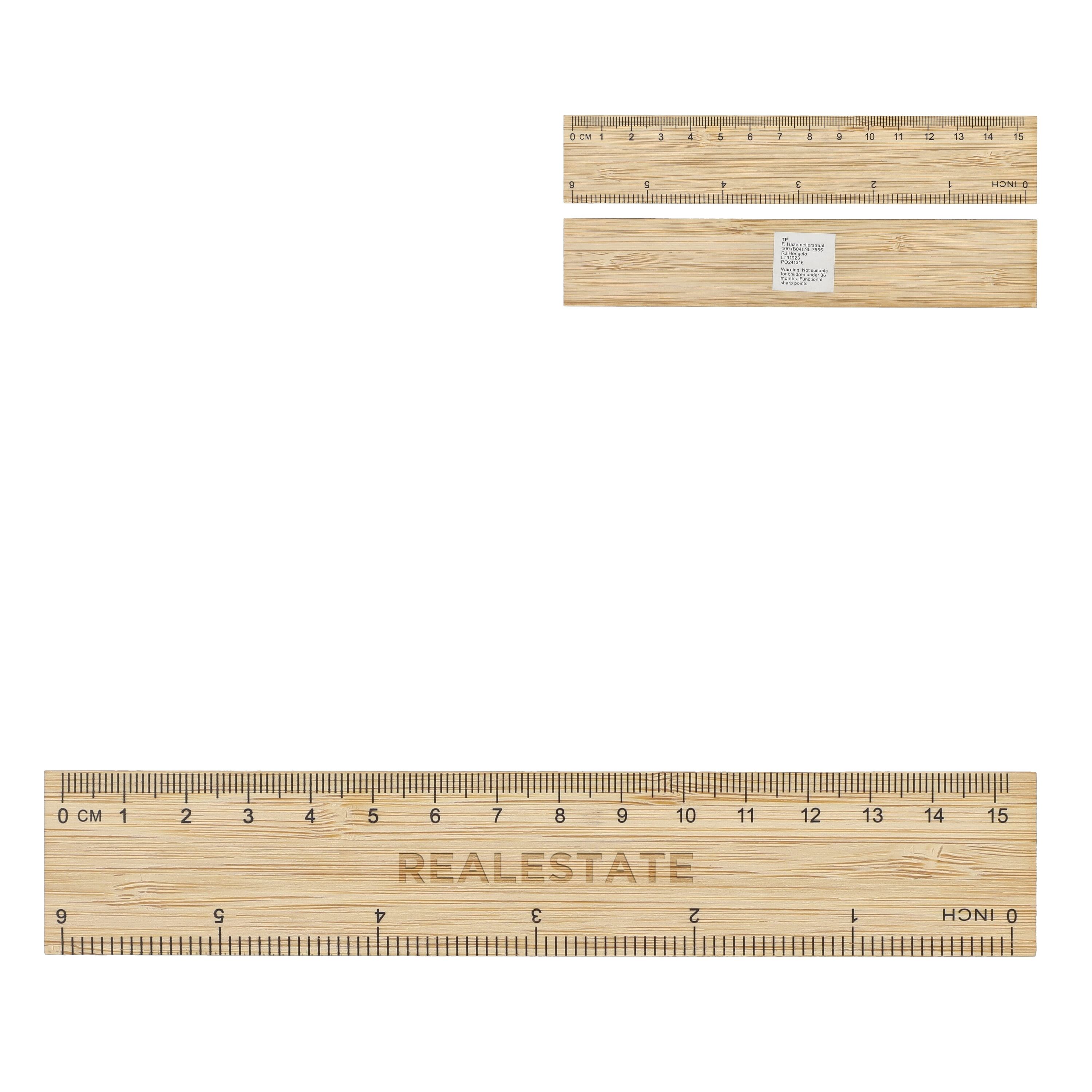 Bambus-Lineal 15cm - natur-638