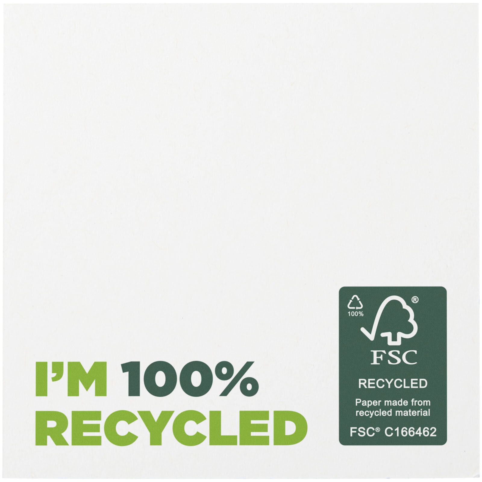 Sticky-Mate recycelte Haftnotizen 75 x 75 mm - weiss-470