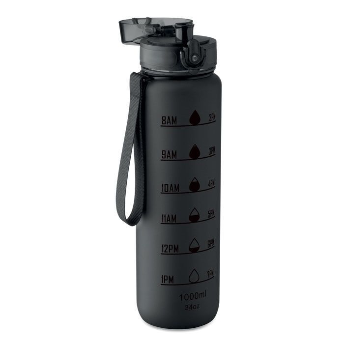 Sport-Trinkflasche RPET 1L ISFORDEN MARK - schwarz-991