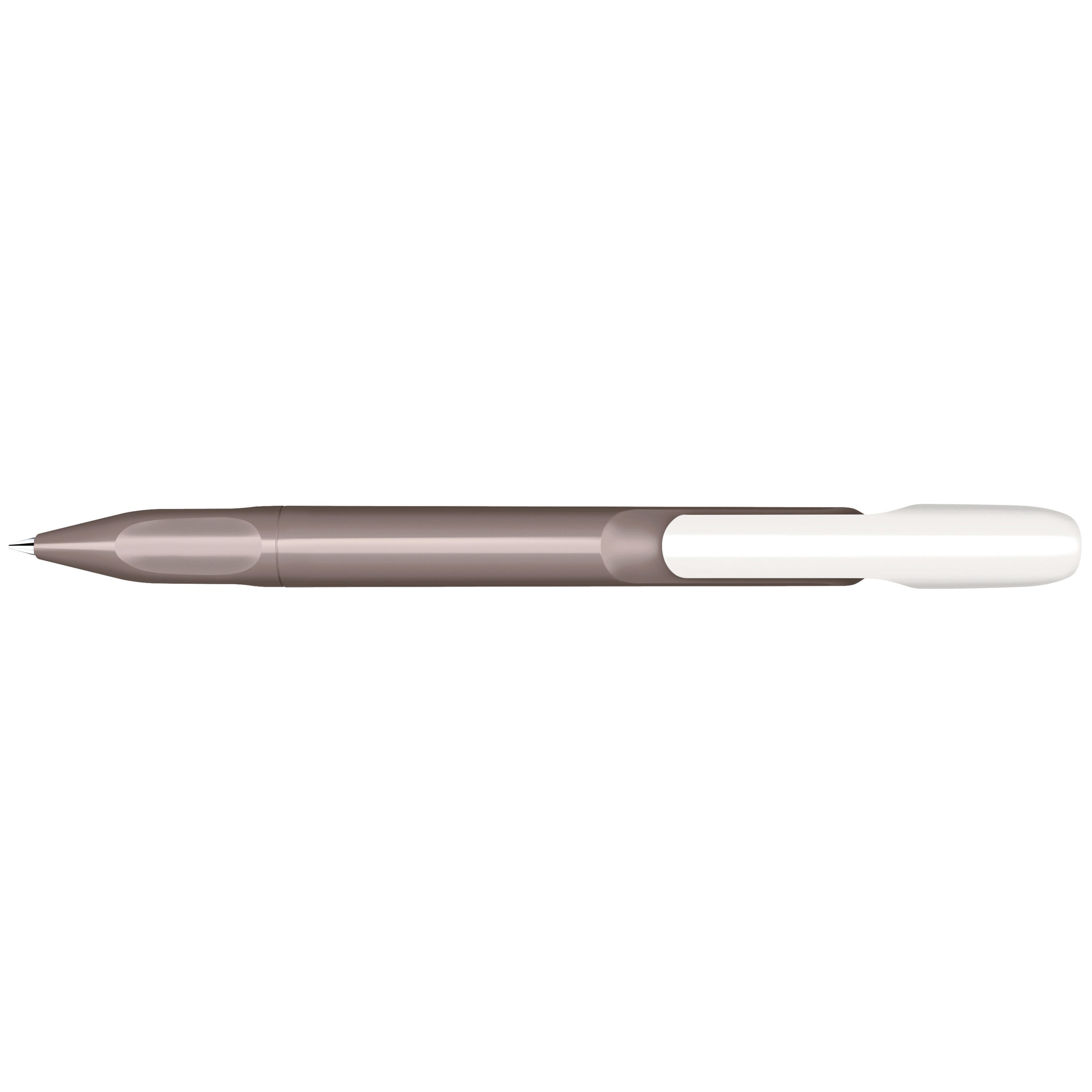 Evoxx Duo Polished Recycled Druckkugelschreiber - warmes grau-80