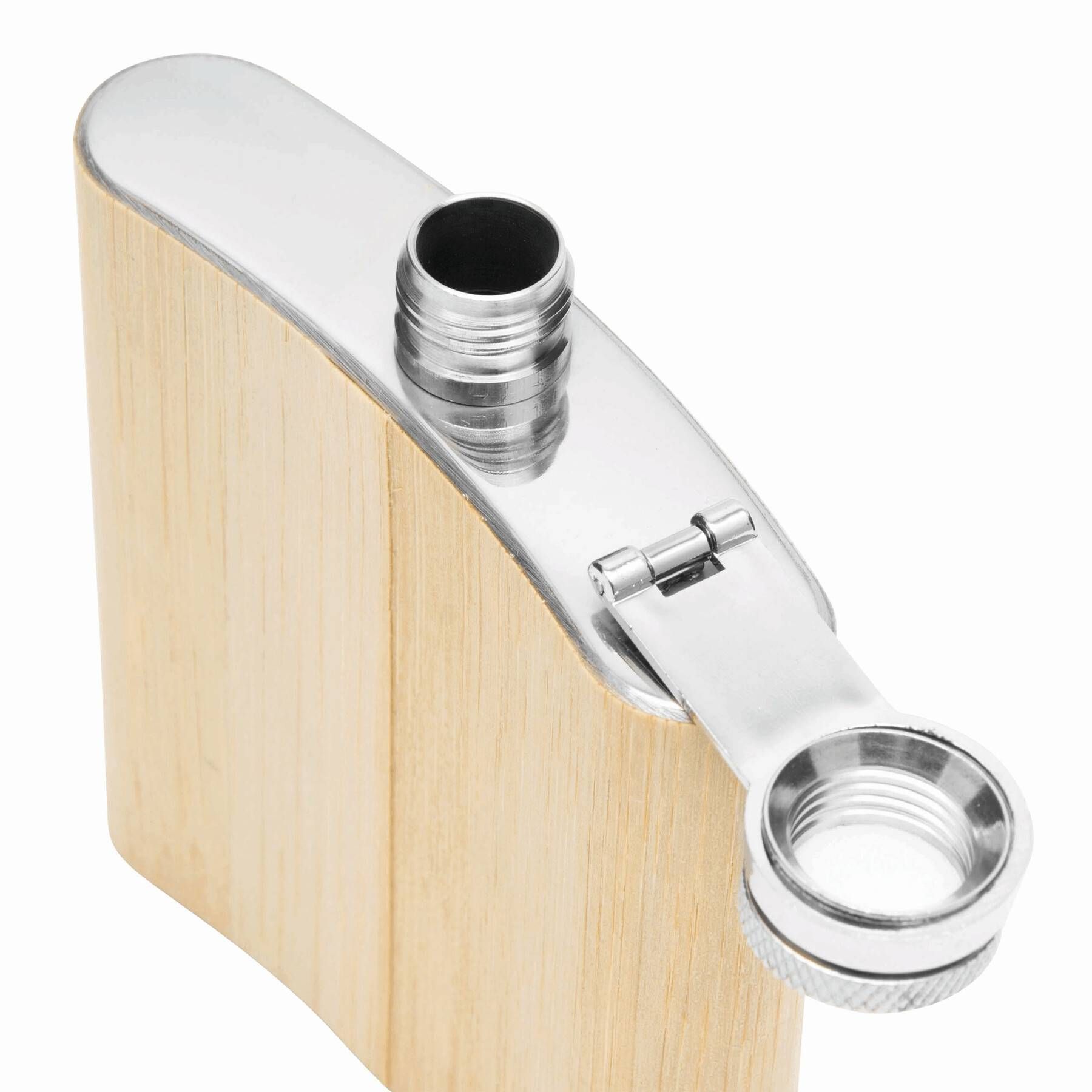 Flachmann BAMBOO STYLE - braun - silber-293