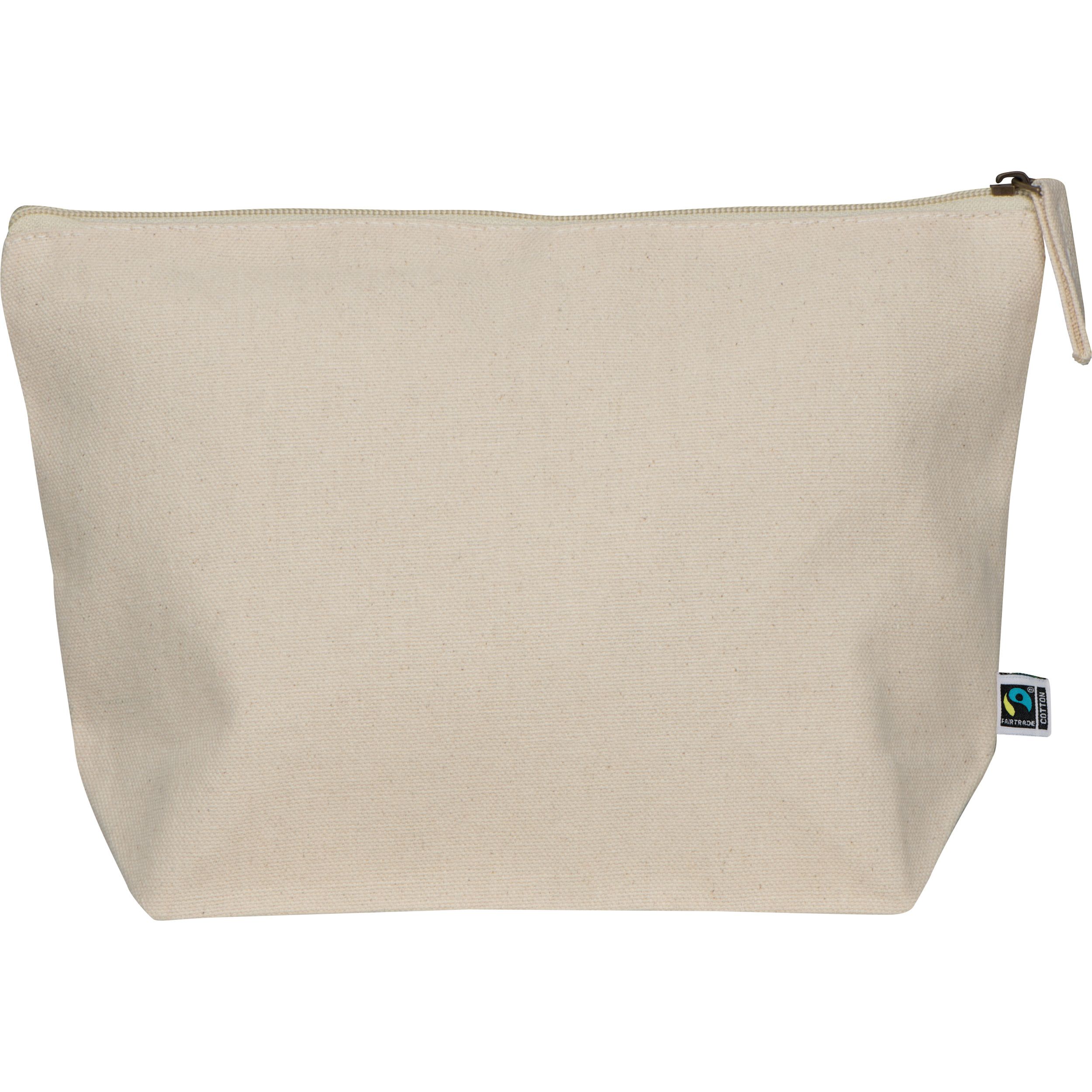 Fairtrade Kulturtasche aus Baumwolle  - beige-31