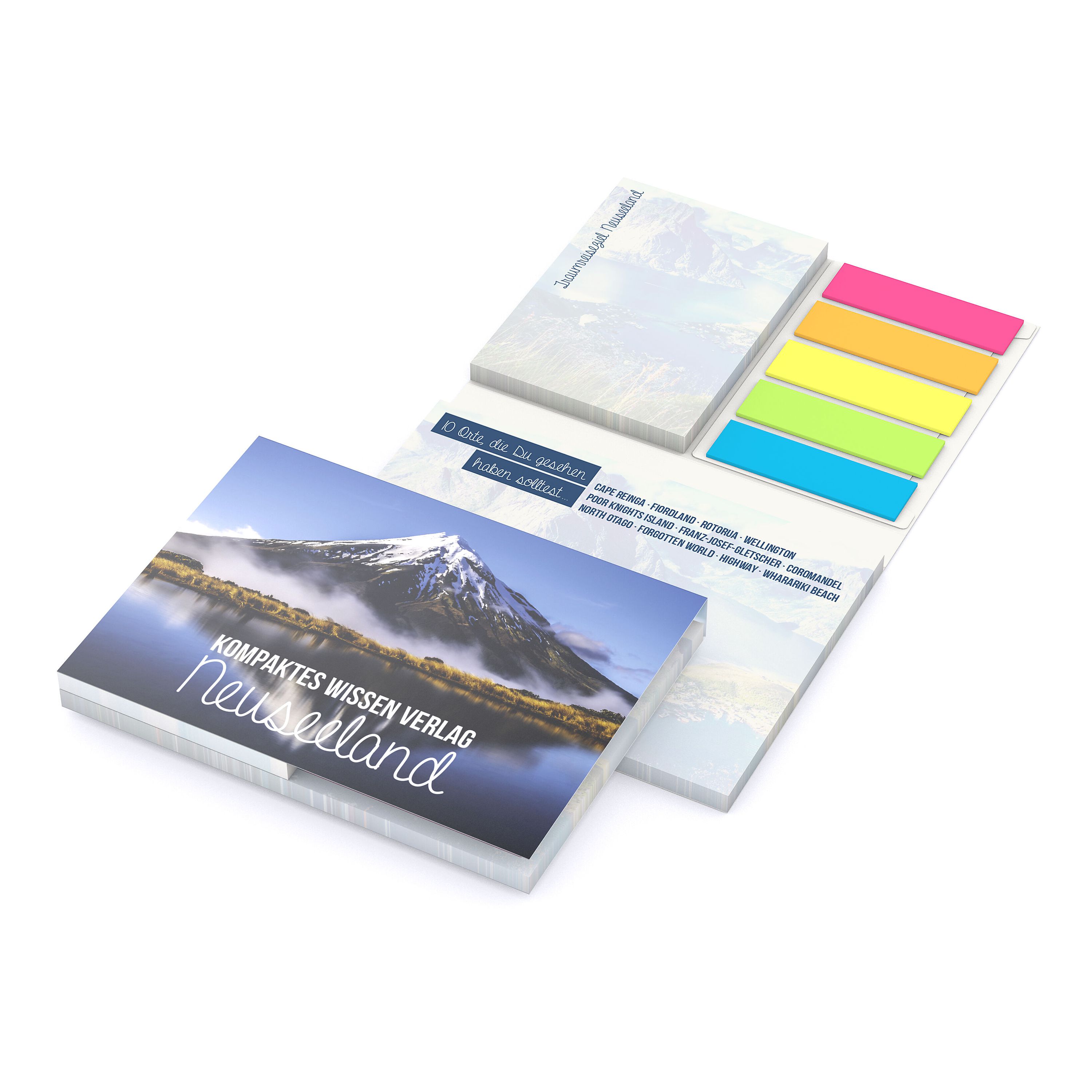Haftnotiz-Set Brüssel RECYCLING, Individuell, Softcover Naturkarton-673