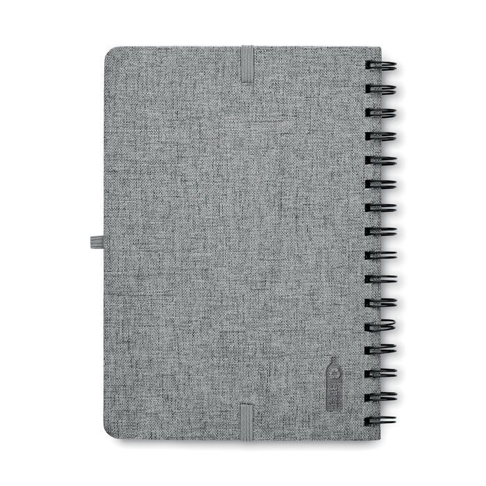DIN A5-Notizbuch RPET STRATA - grau-482