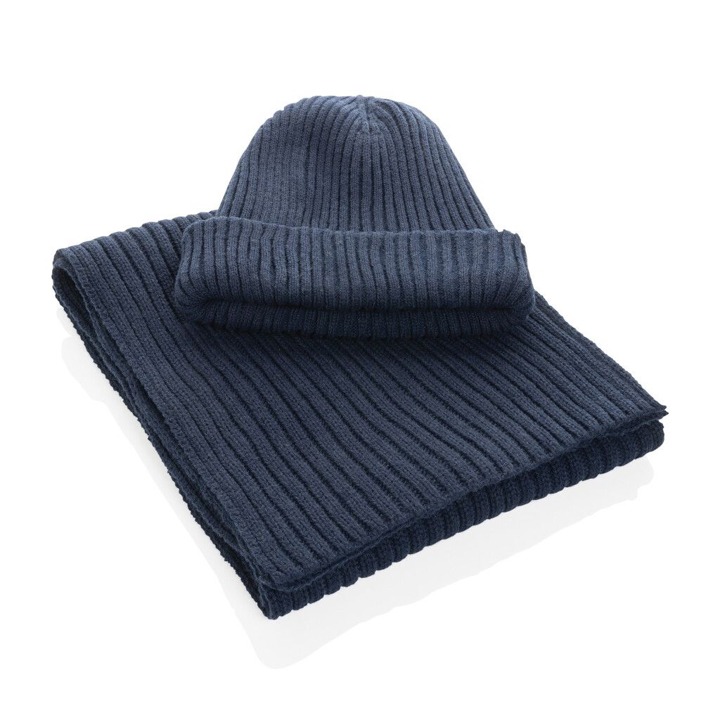 Impact AWARE™ Polylana® Strickschal 180x25cm - navy blau-485