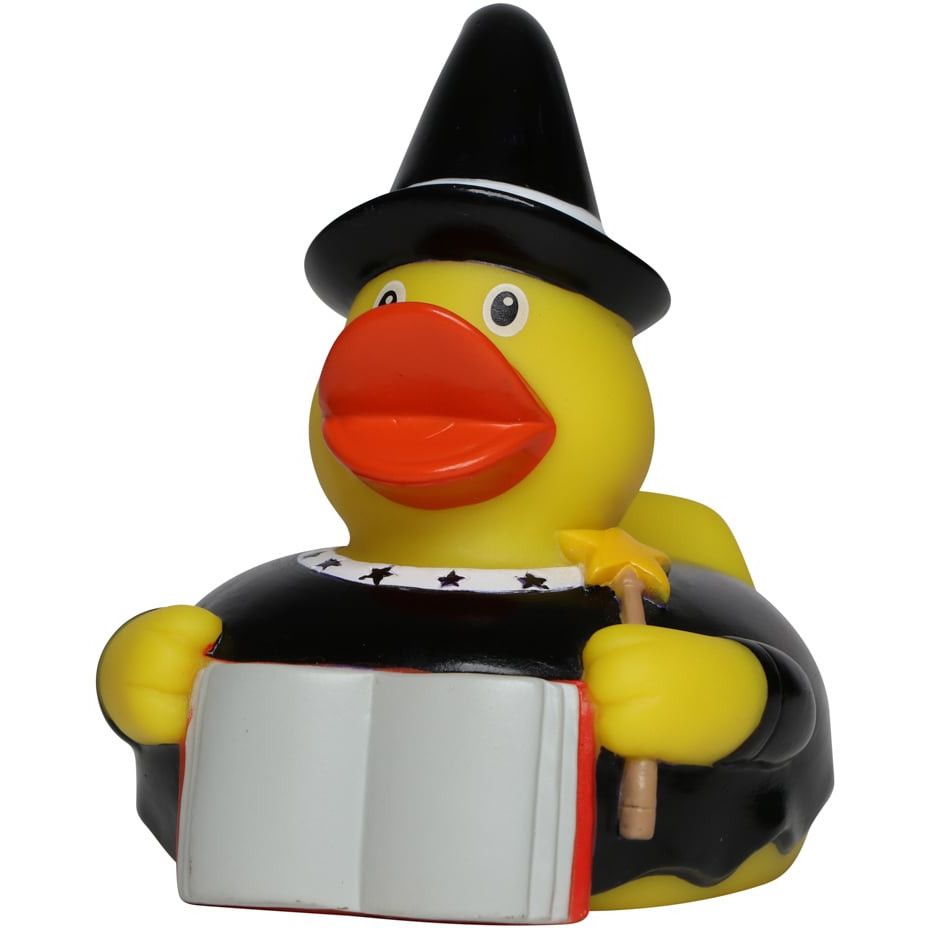 Quietsche-Ente Zauberer - schwarz-770