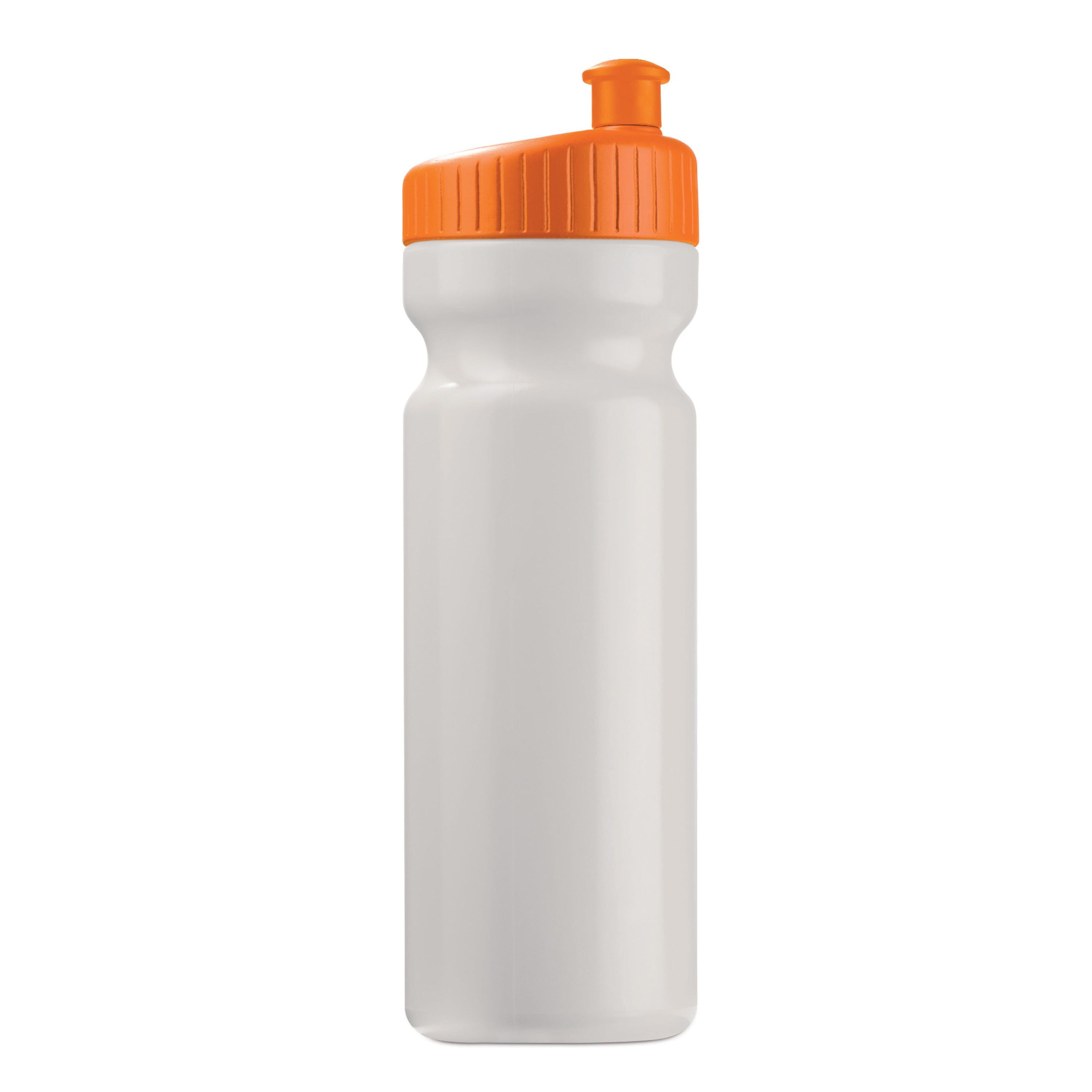 Sportflasche Design 750ml - weiss  -  orange-676