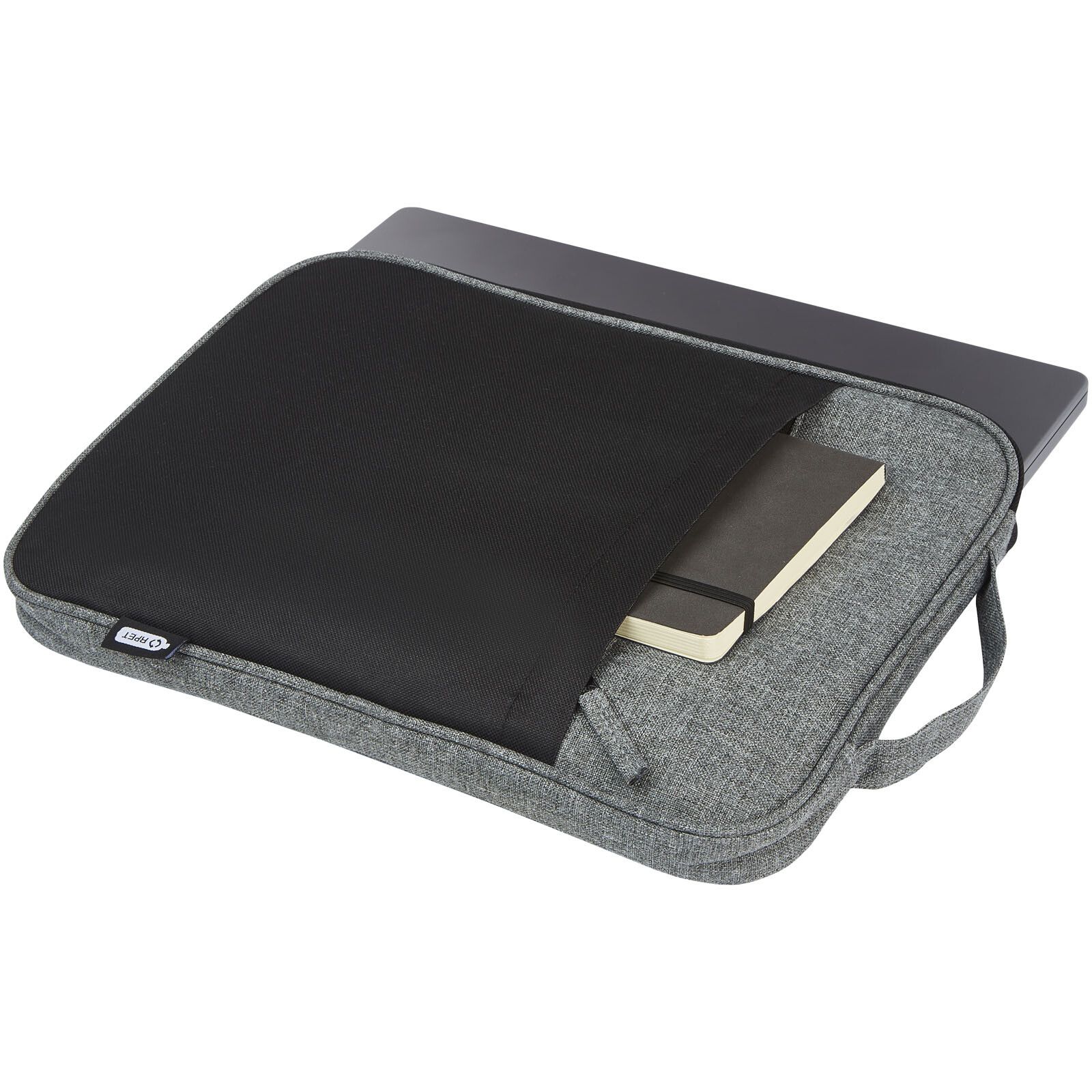 Reclaim 14" GRS recycelte Laptophülle 2,5 L - schwarz -  heather grau-800