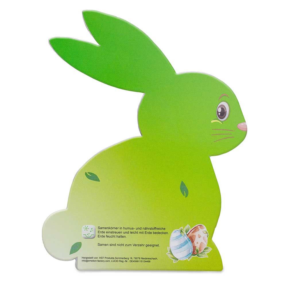 Klappkärtchen Osterhase - Druck individuell Digitaldruck Vorder- und Rückseite-780