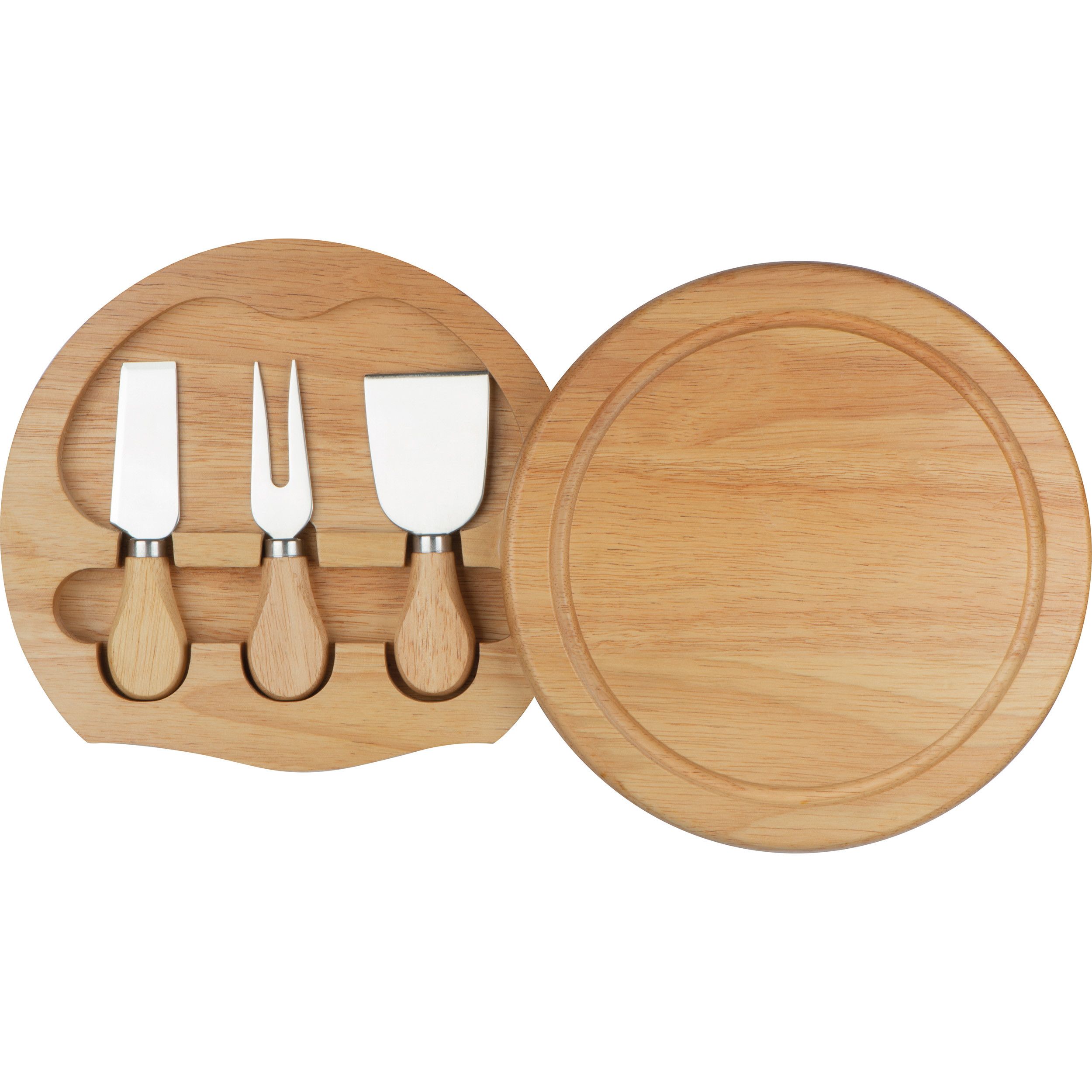 Käsebrett mit 3 Käsebestecken - beige-56