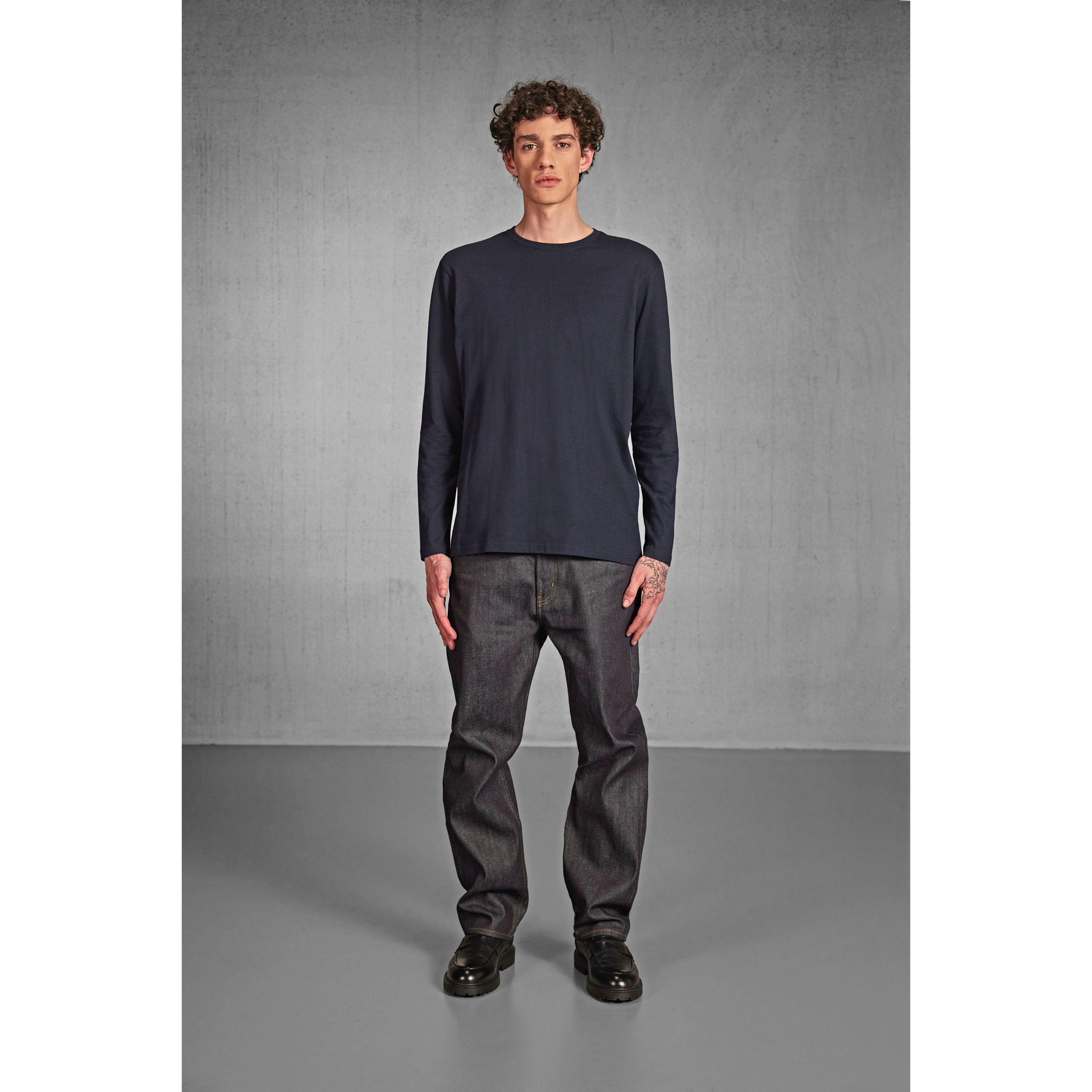 Men´s T-Shirt #E190 Long Sleeve für Herren - urban purple - S-376