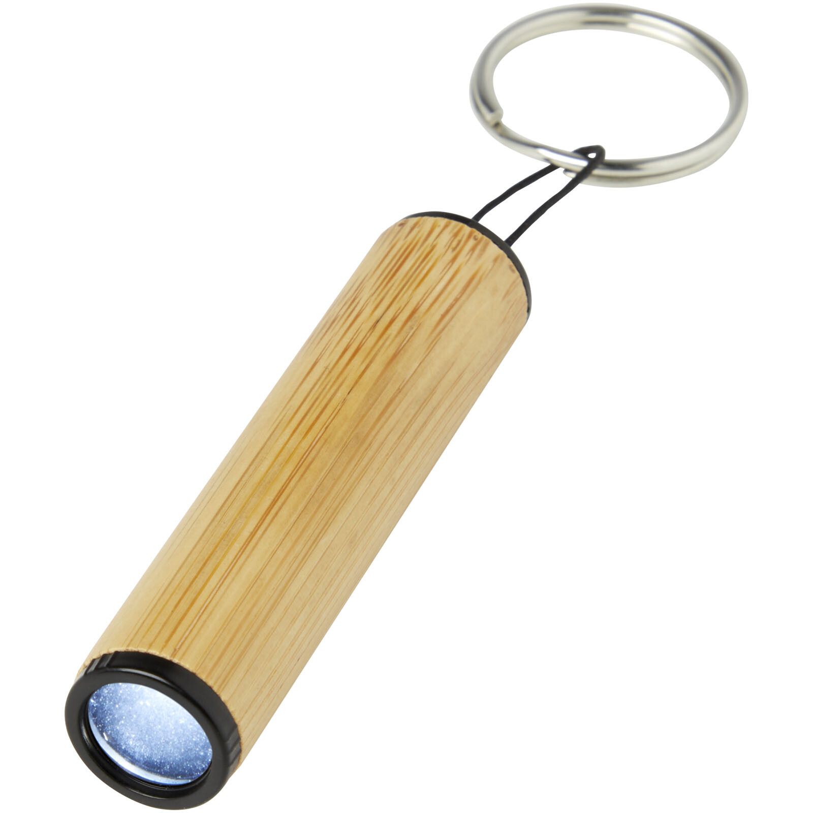 Cane Schlüsselring mit Licht, aus Bambus - natur-449