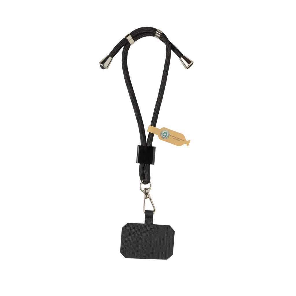 CarryLoop verstellbares Handy-Handgelenksband aus RCS rPET - schwarz-193