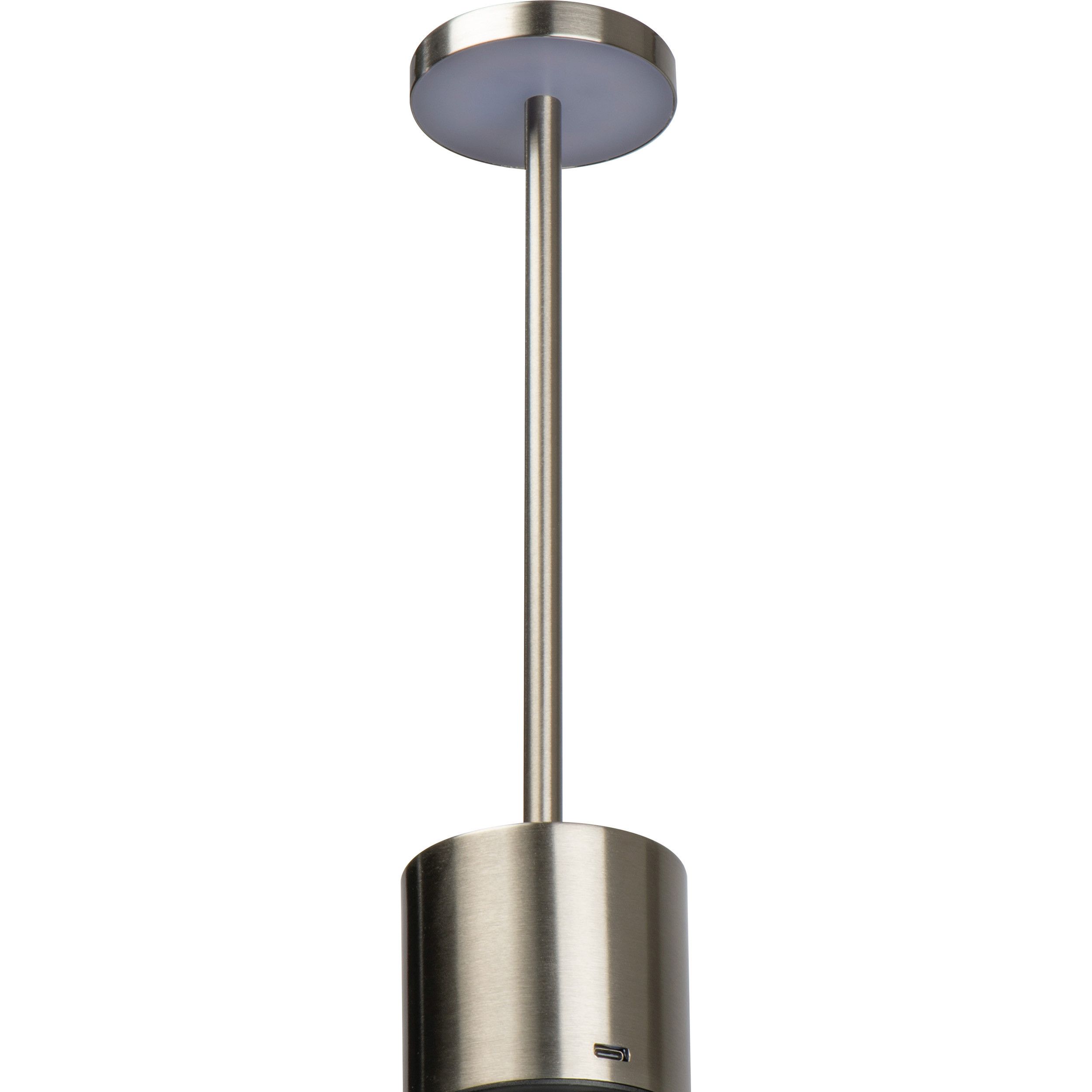Tischlampe aus Edelstahl mit Akku  - silbergrau-353